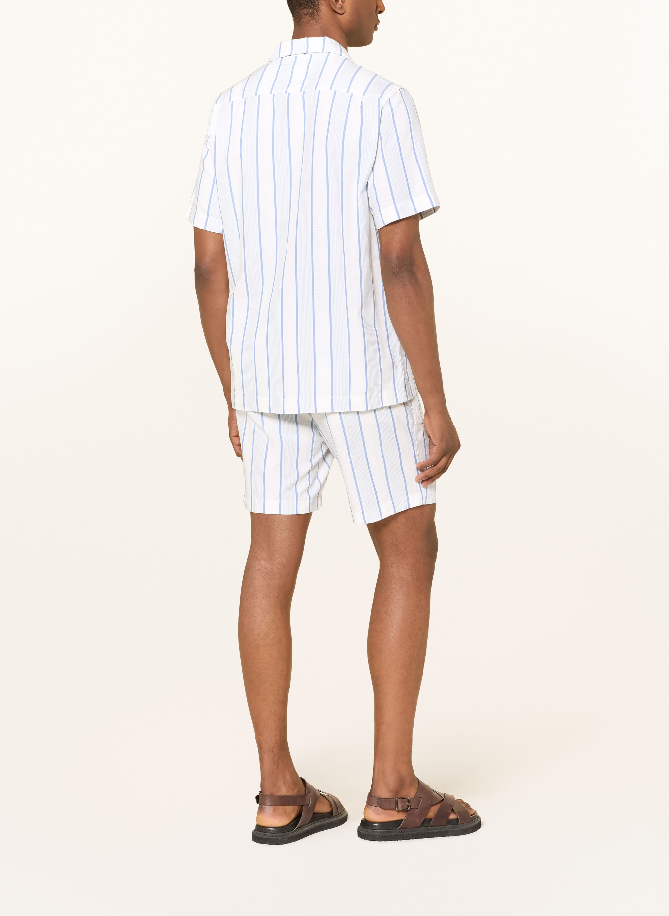 TOMMY HILFIGER Shorts: WEISS / TÜRKIS / BLAU