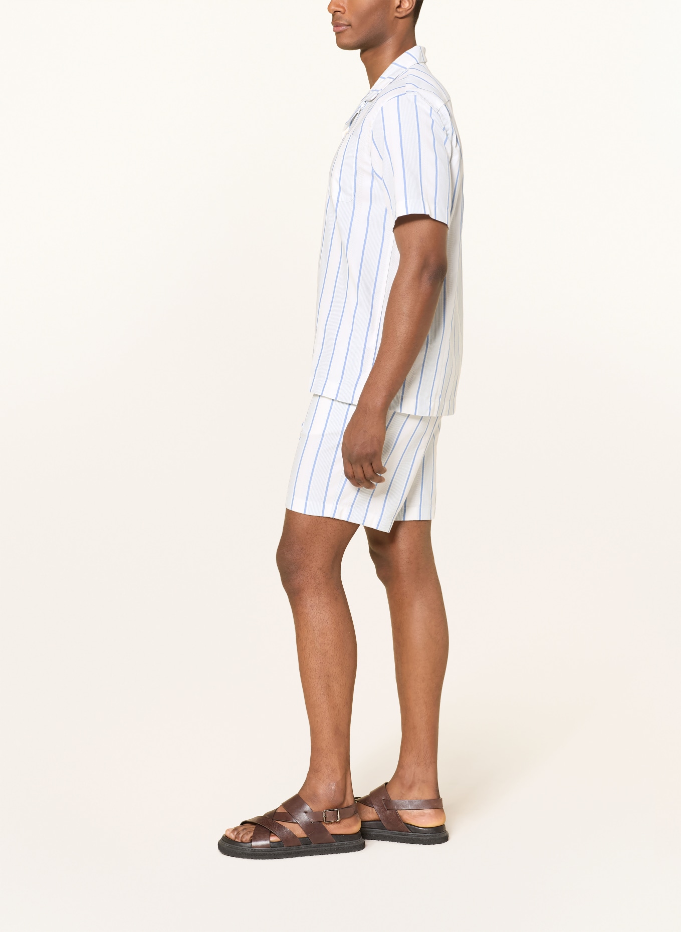 TOMMY HILFIGER Shorts: WEISS / TÜRKIS / BLAU