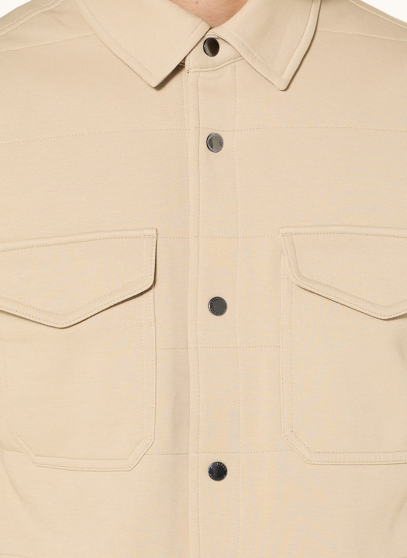 TOMMY HILFIGER Jersey overjas: BEIGE