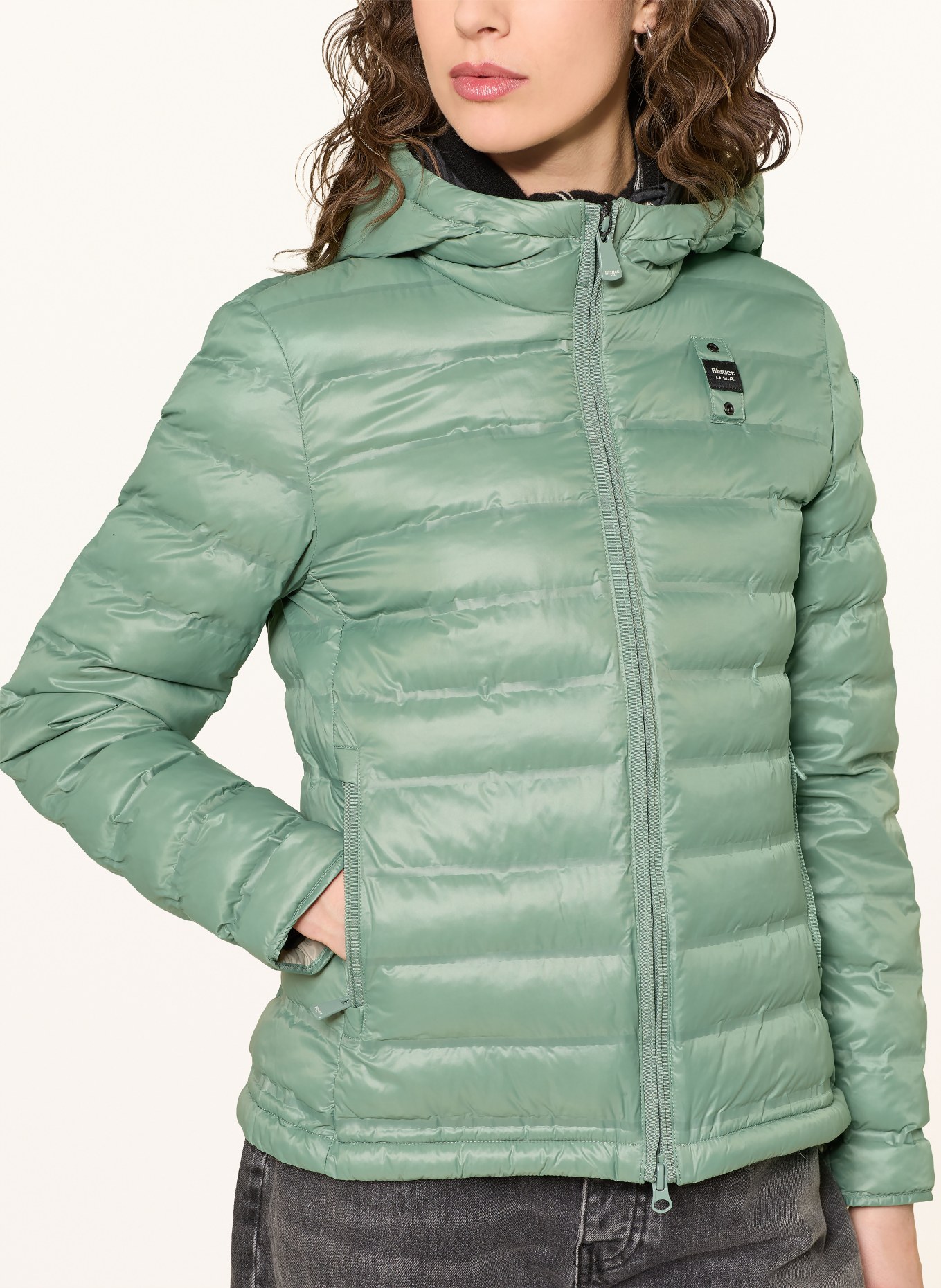 Blauer Kurtka pikowana ELLIS: JASNOZIELONY