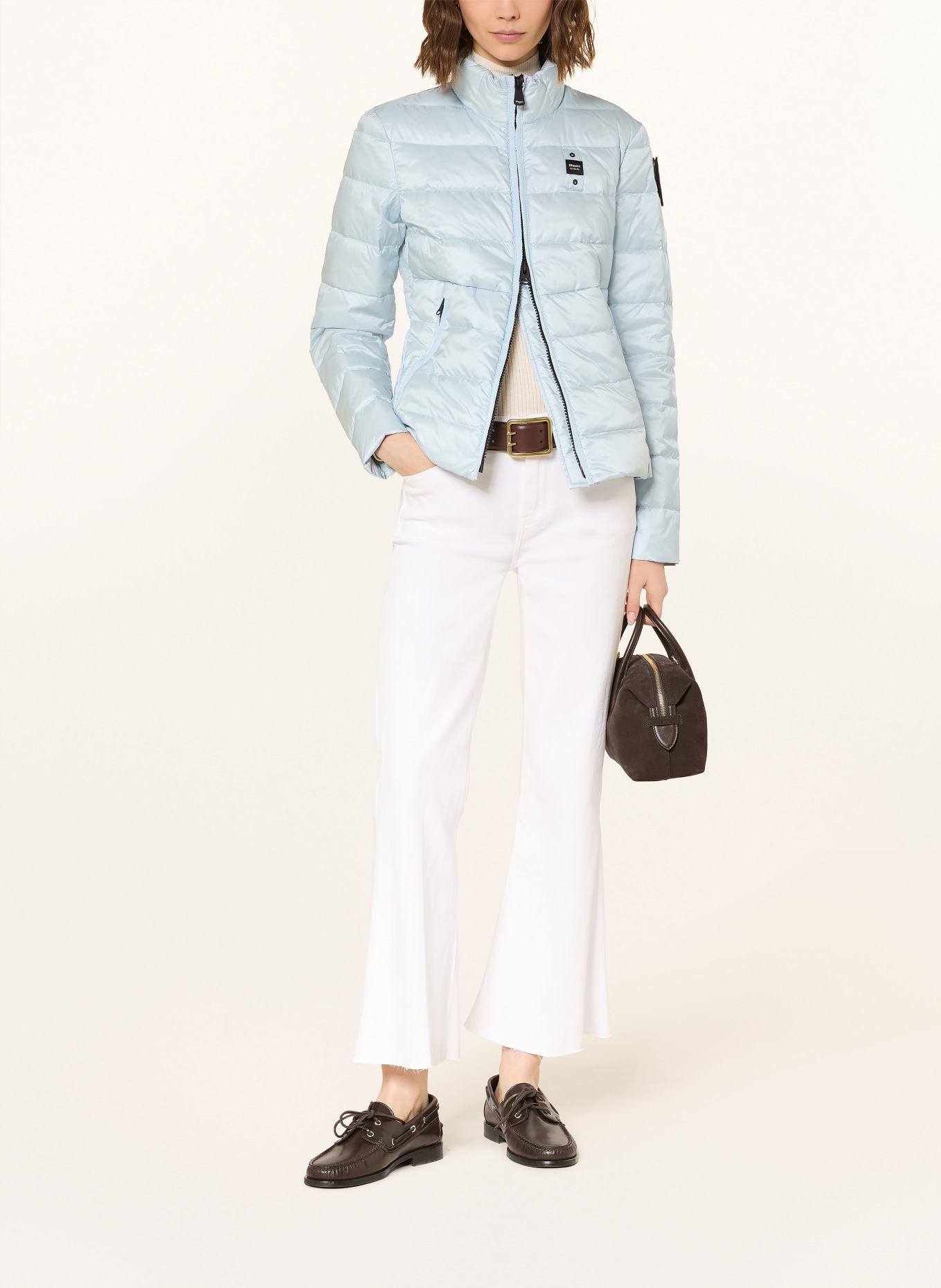 Blauer Lehká péřová bunda VALE: TMAVĚ MODRÁ / ČERNÁ