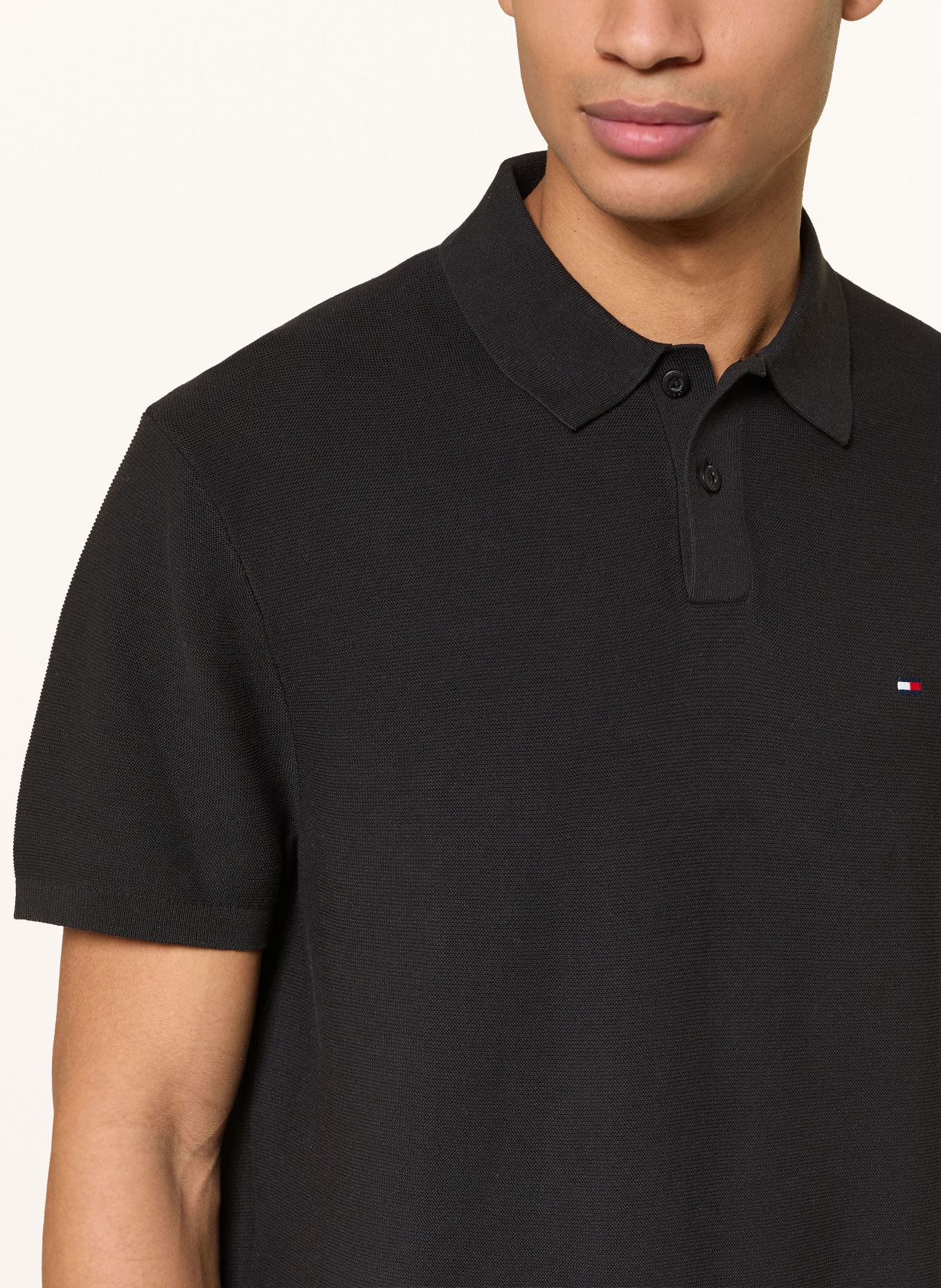 TOMMY HILFIGER Piqué polokošile: ČERNÁ