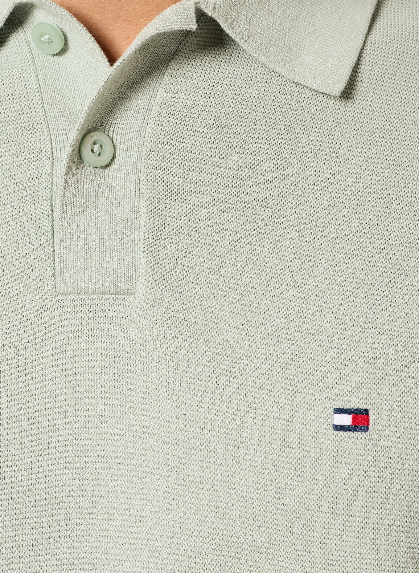 TOMMY HILFIGER Piqué-Poloshirt: HELLGRÜN