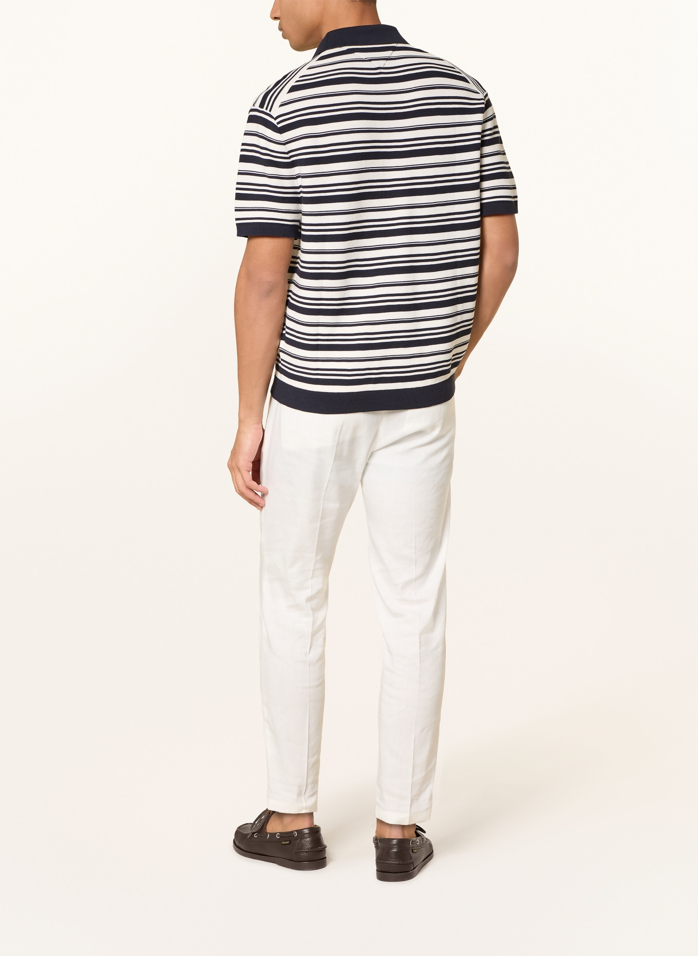 TOMMY HILFIGER piqué polo shirt: DARK BLUE / WHITE