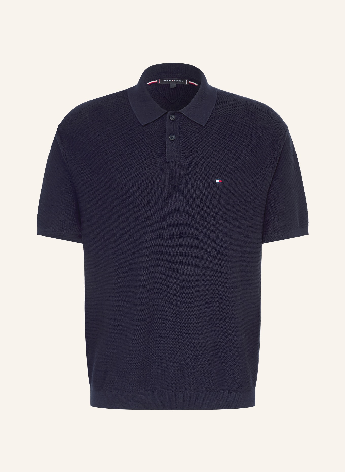 TOMMY HILFIGER piqué polo shirt: DARK BLUE