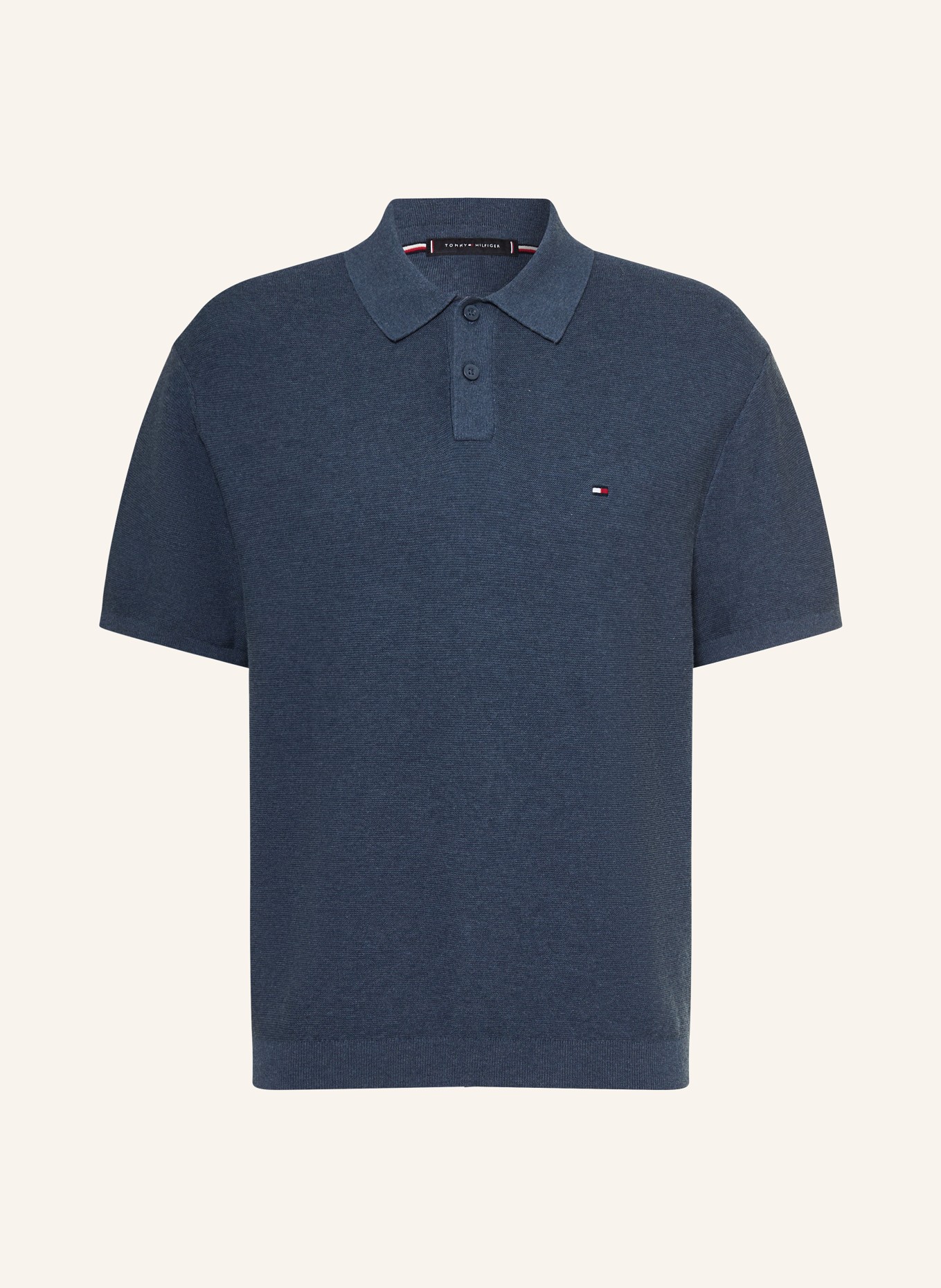 TOMMY HILFIGER piqué polo shirt: DARK BLUE