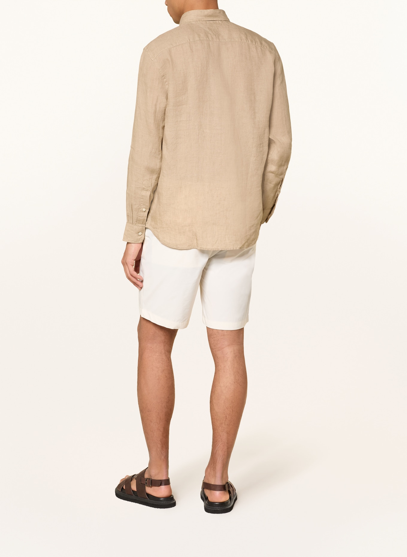 TOMMY HILFIGER Leinenhemd Regular Fit: HELLBRAUN
