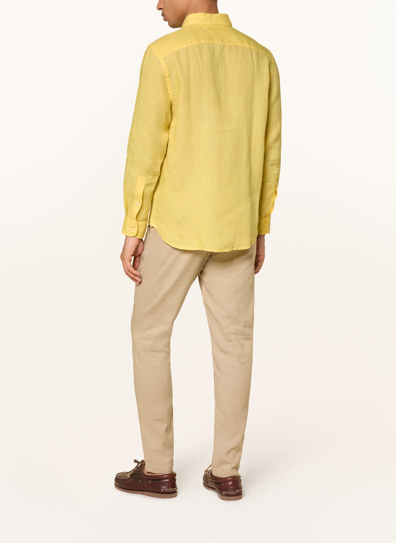 TOMMY HILFIGER Leinenhemd Regular Fit: GELB