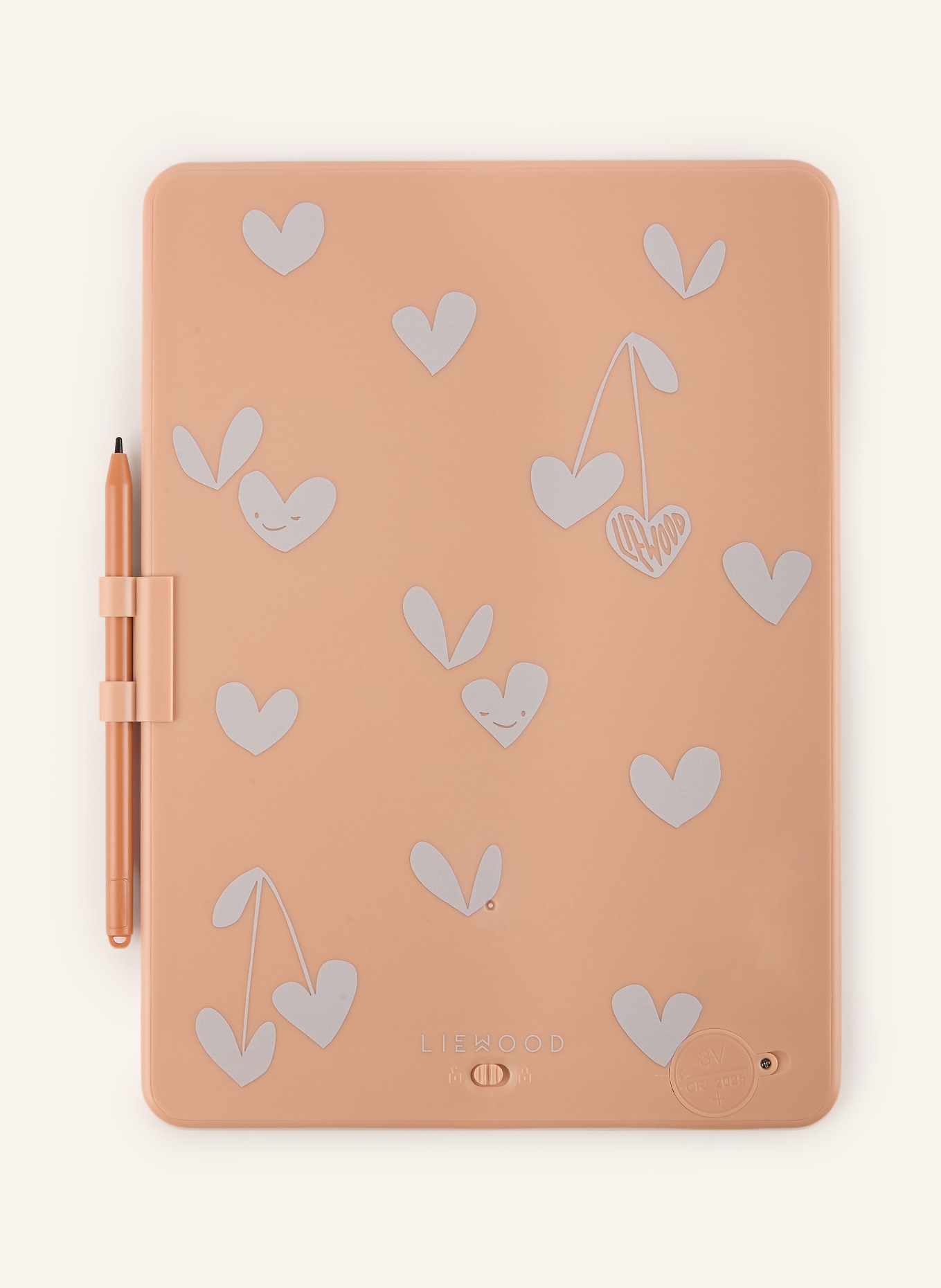 LIEWOOD LCD-Zeichenbrett ZORA: LACHS / HELLGRAU