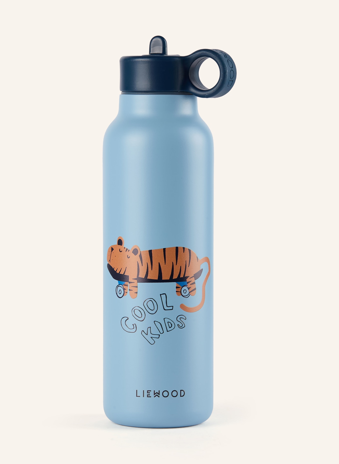 LIEWOOD Isolierflasche FALK: HELLBLAU / DUNKELORANGE / DUNKELBLAU