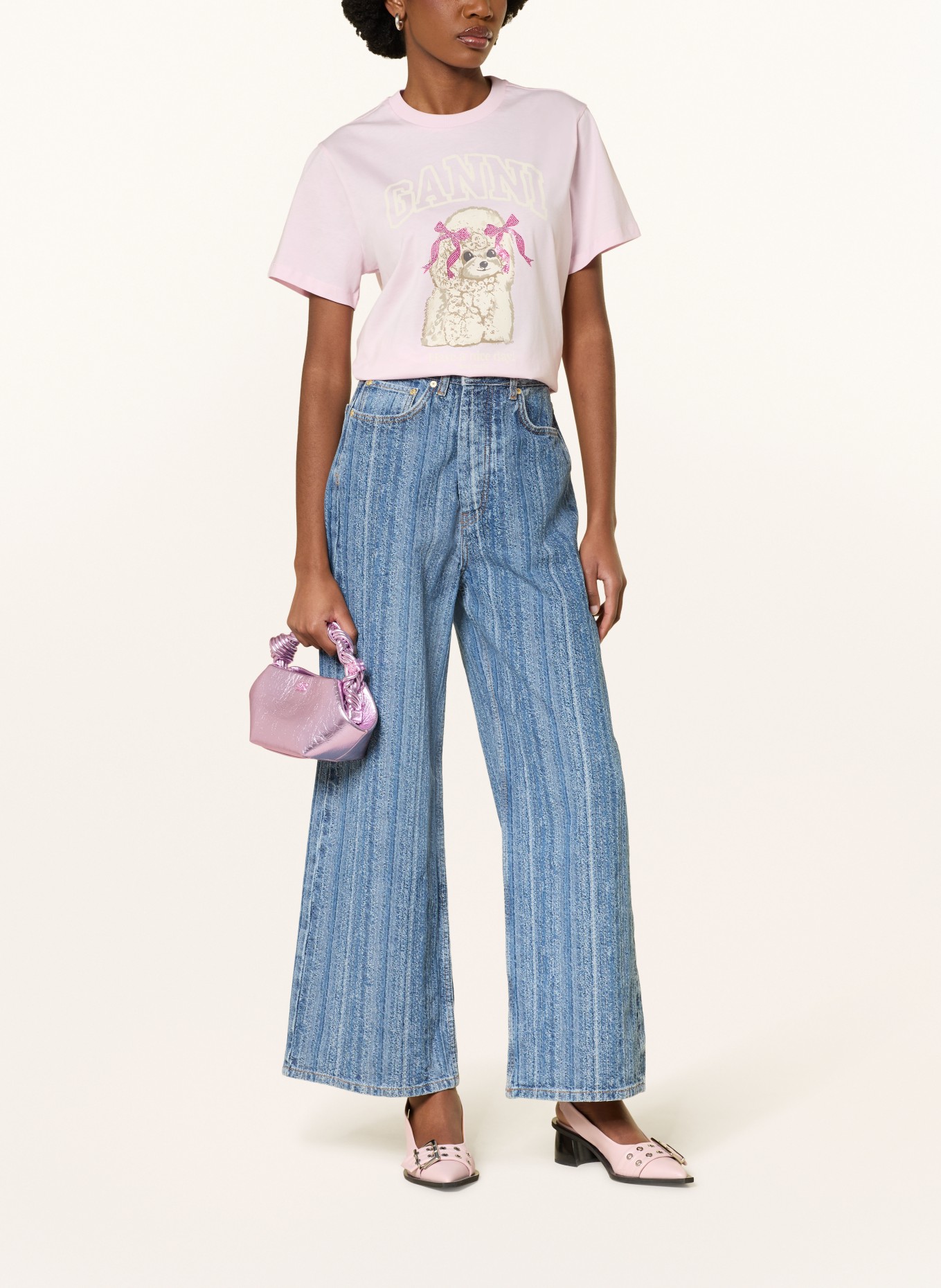 GANNI BOU BAG MINI handbag: PINK