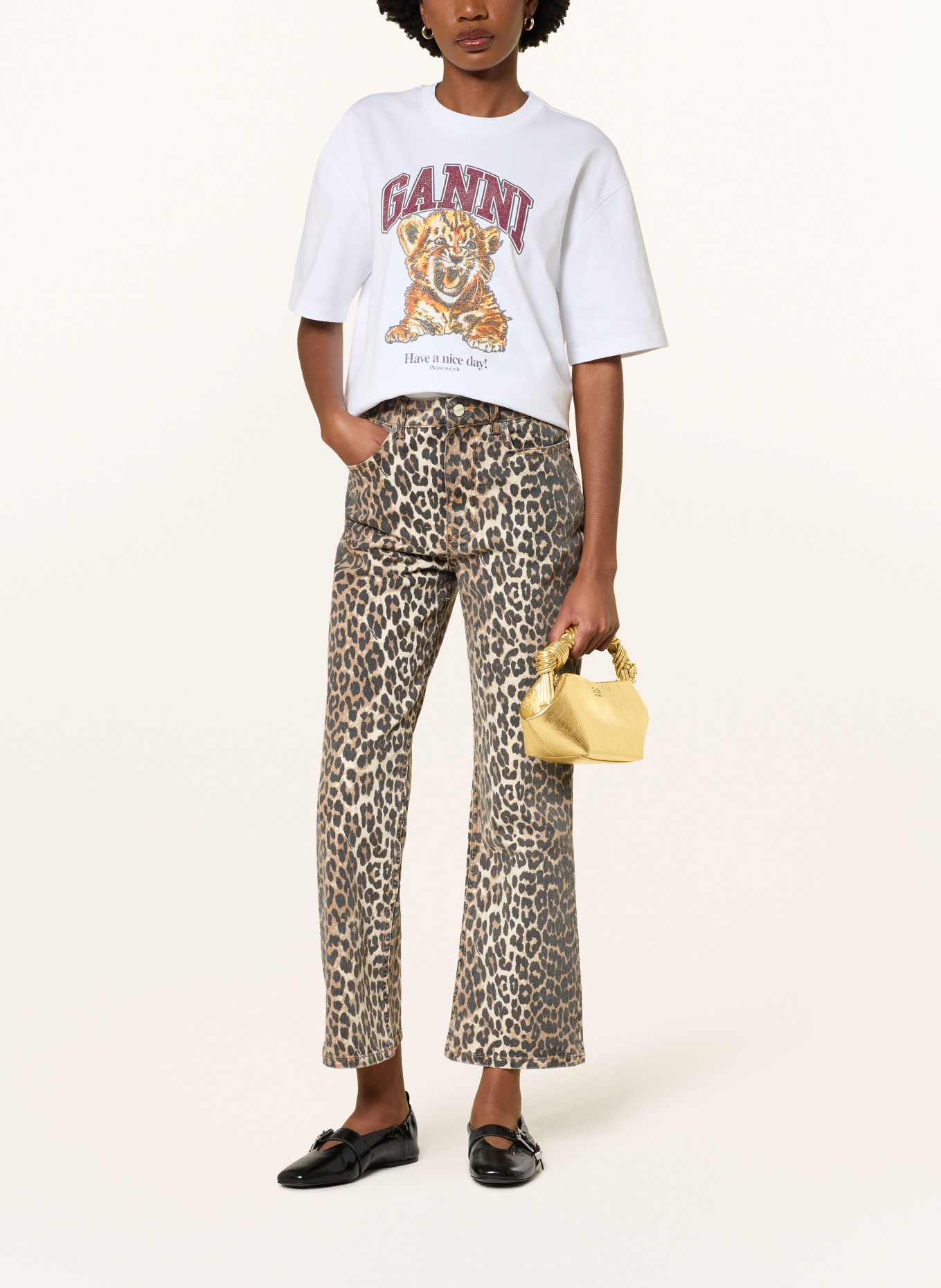 GANNI Handtasche BOU BAG MINI: GOLD