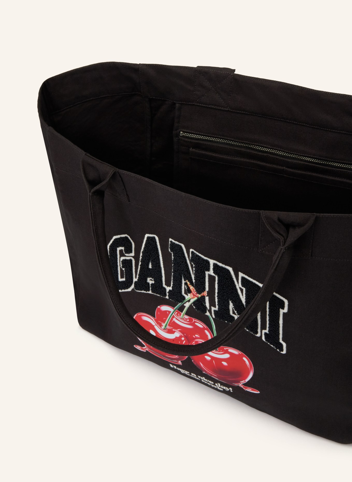 GANNI Torba XXL: CZARNY / CZERWONY / BIAŁY