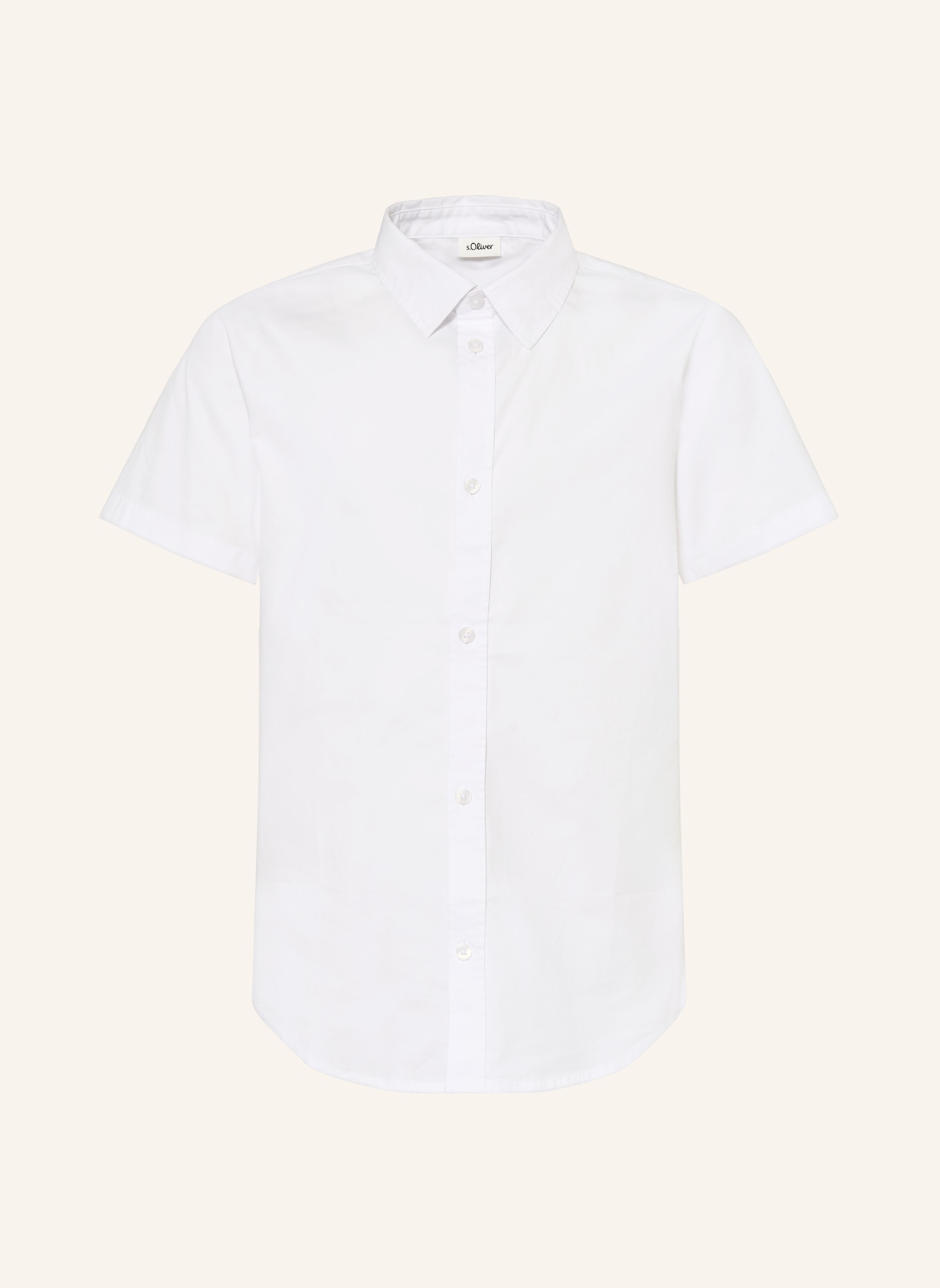 s.Oliver RED Kurzarm-Hemd Slim Fit: WEISS