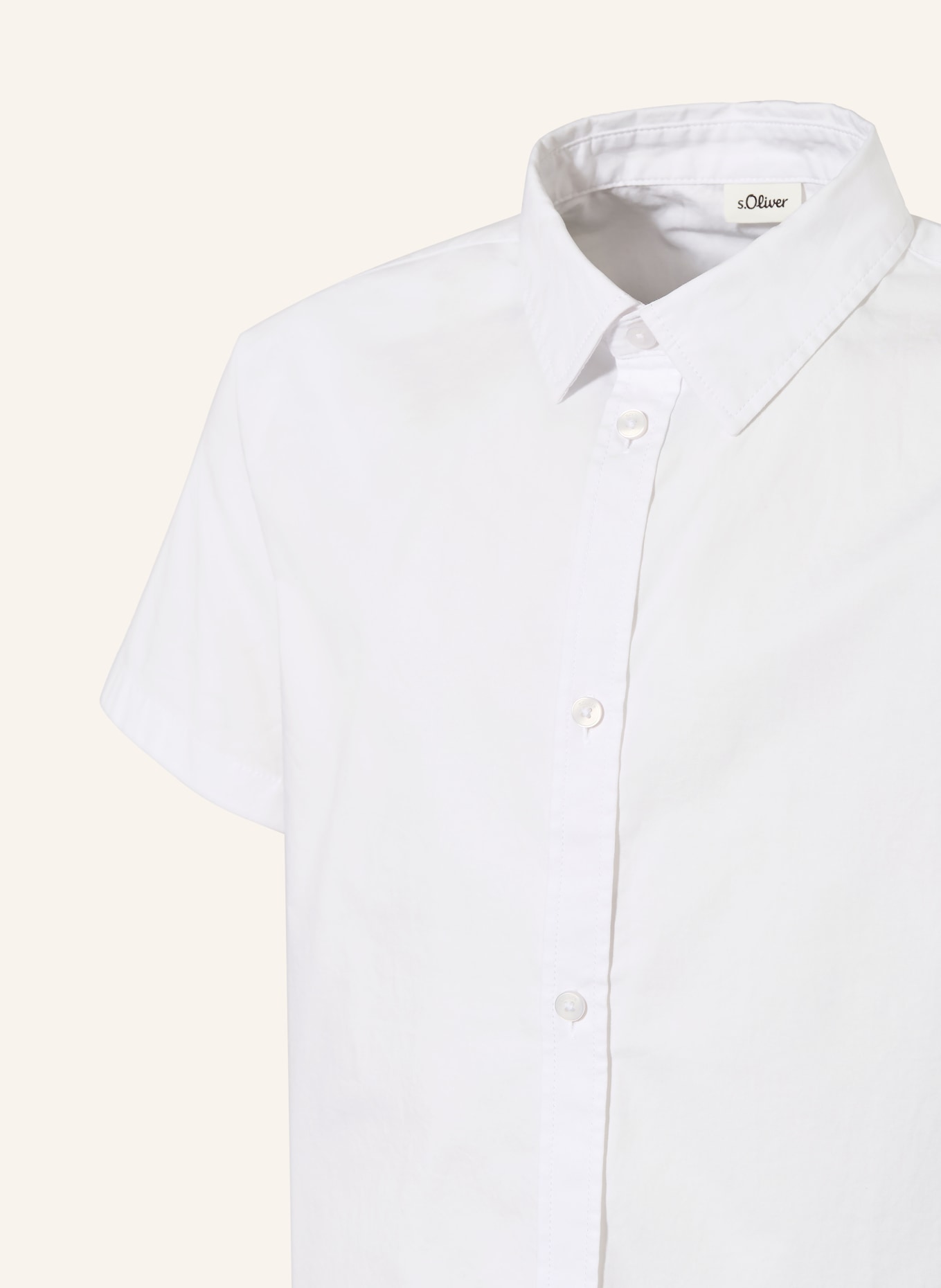 s.Oliver RED Kurzarm-Hemd Slim Fit: WEISS