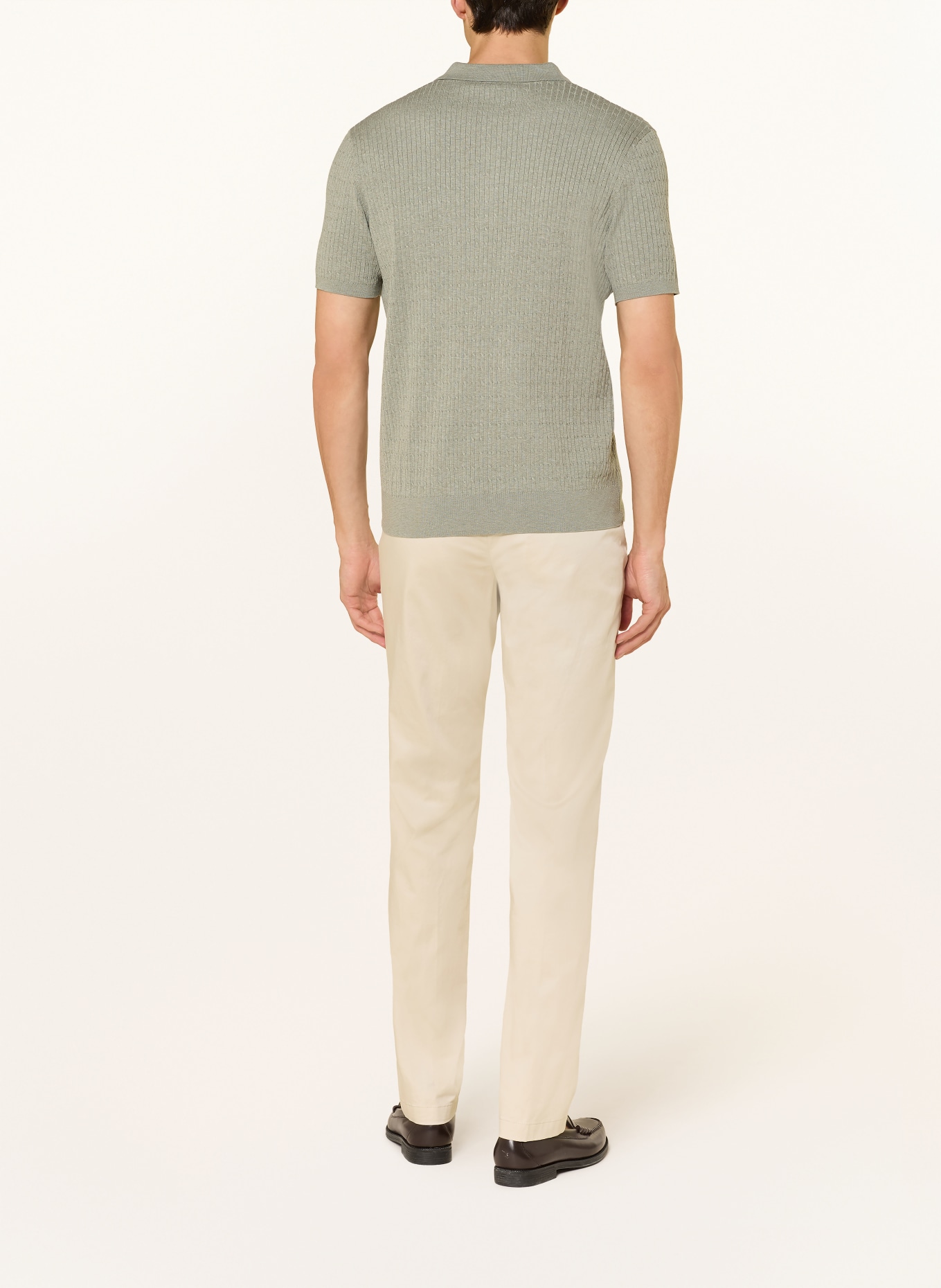 PROFUOMO Strick-Poloshirt: GRÜN