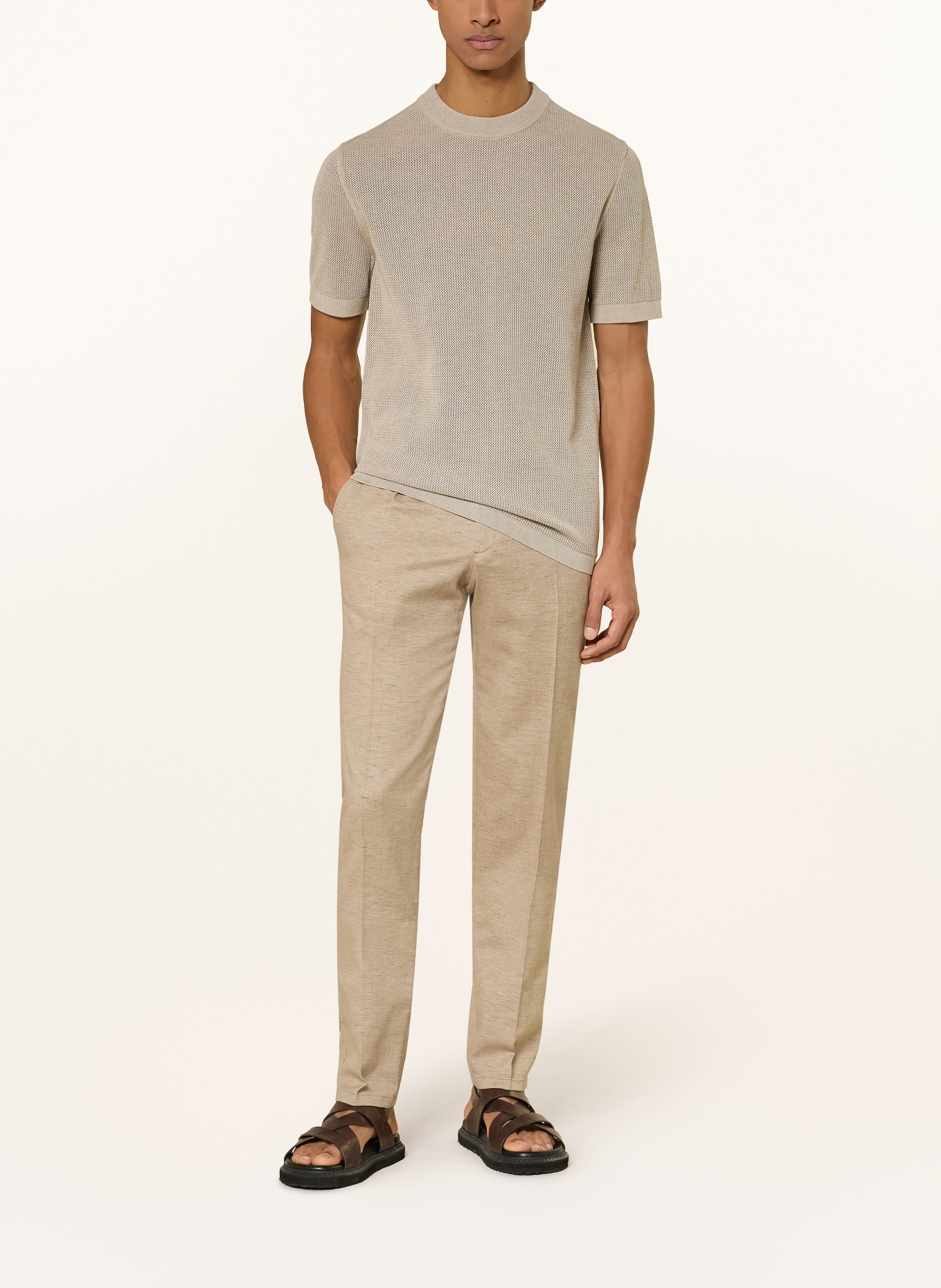 PROFUOMO pull en maille: BEIGE