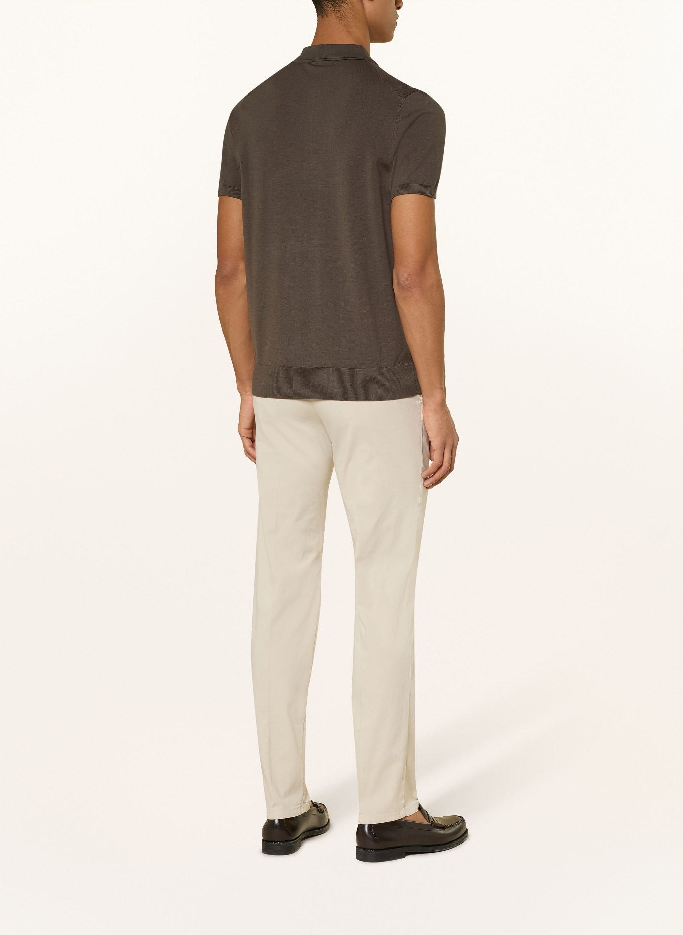 PROFUOMO knitted polo shirt: DARK GREEN