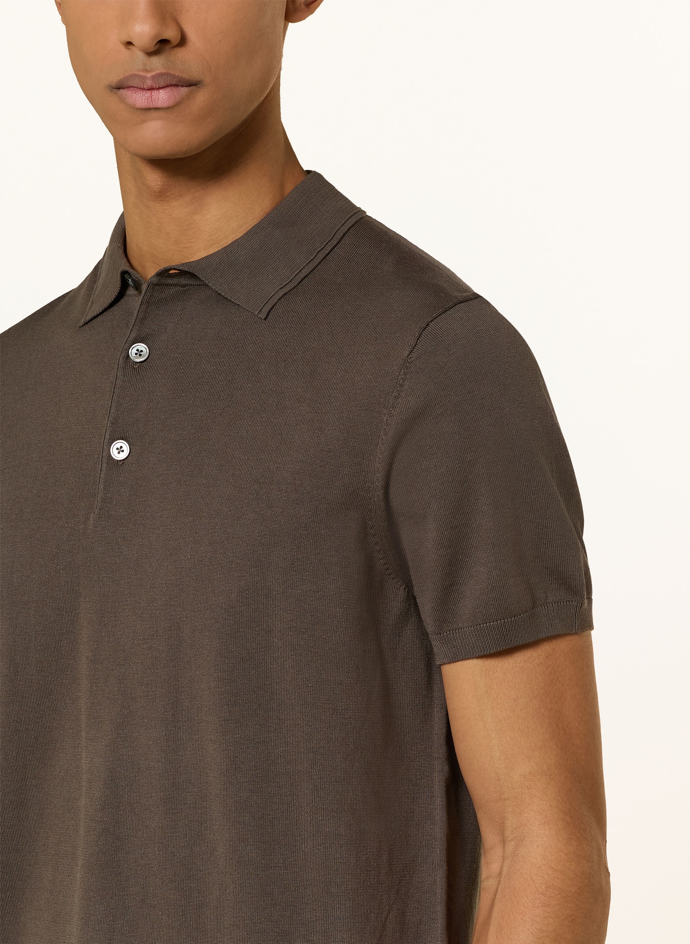PROFUOMO knitted polo shirt: DARK GREEN
