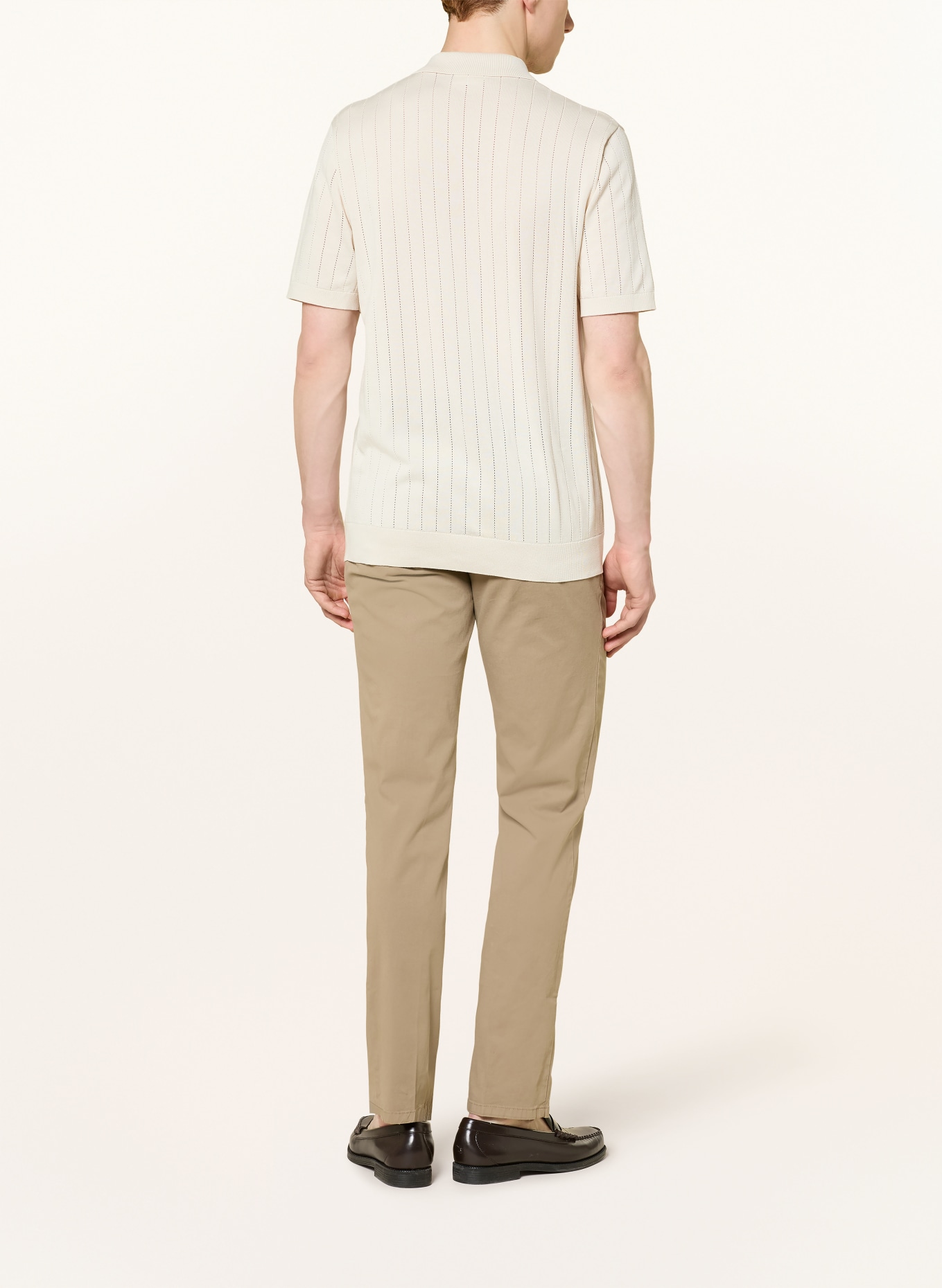 PROFUOMO Strick-Poloshirt: CREME