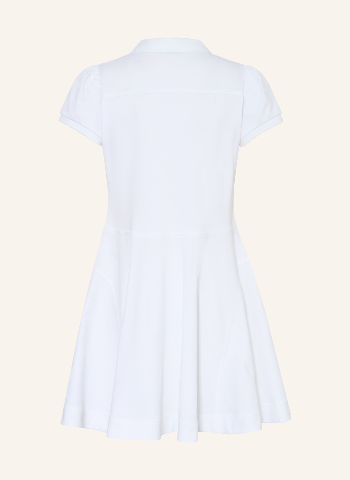 BURBERRY Piqué polo dress: WHITE