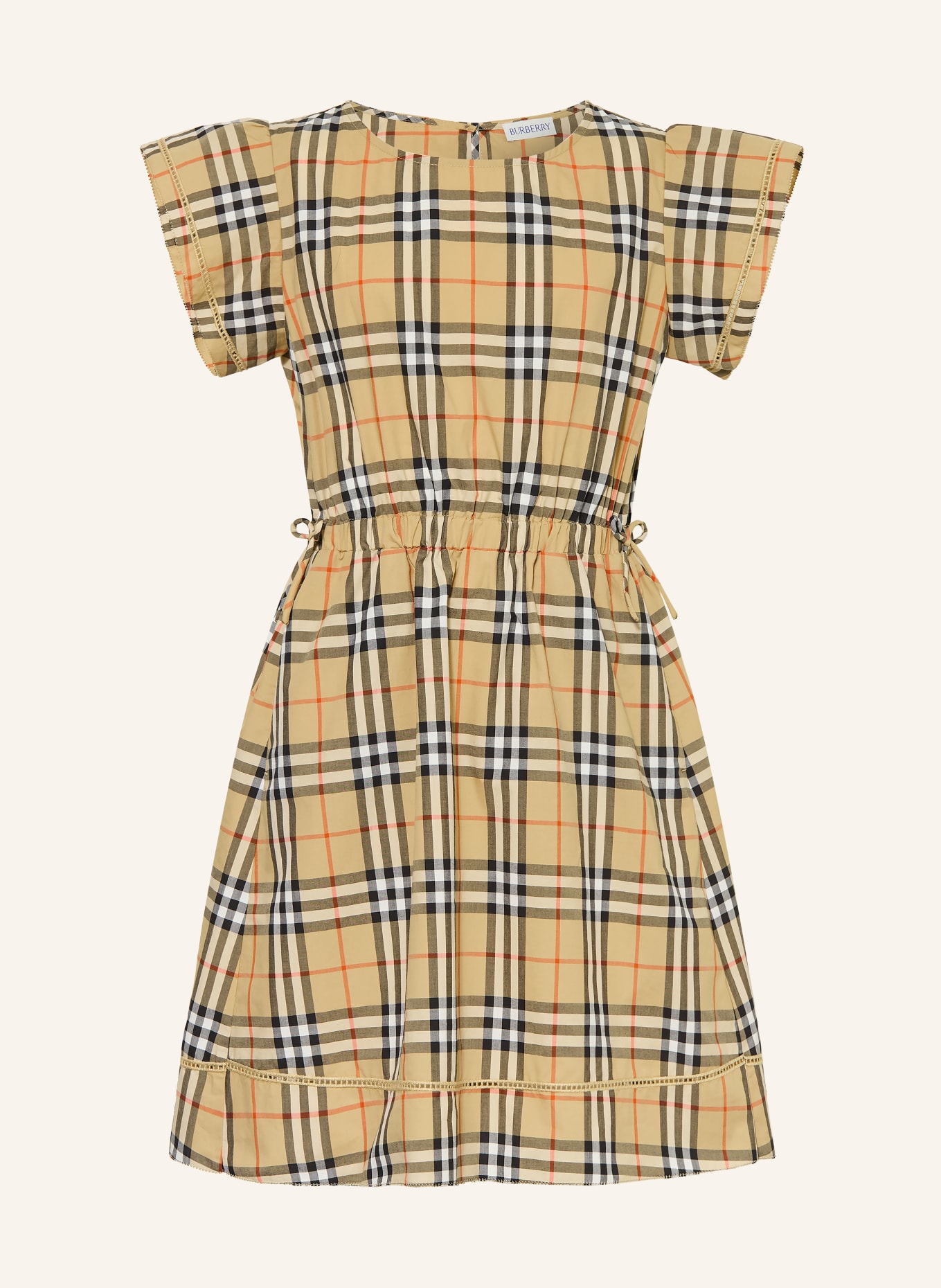 BURBERRY sukienka: JASNOBRĄZOWY / CZERWONY / CZARNY