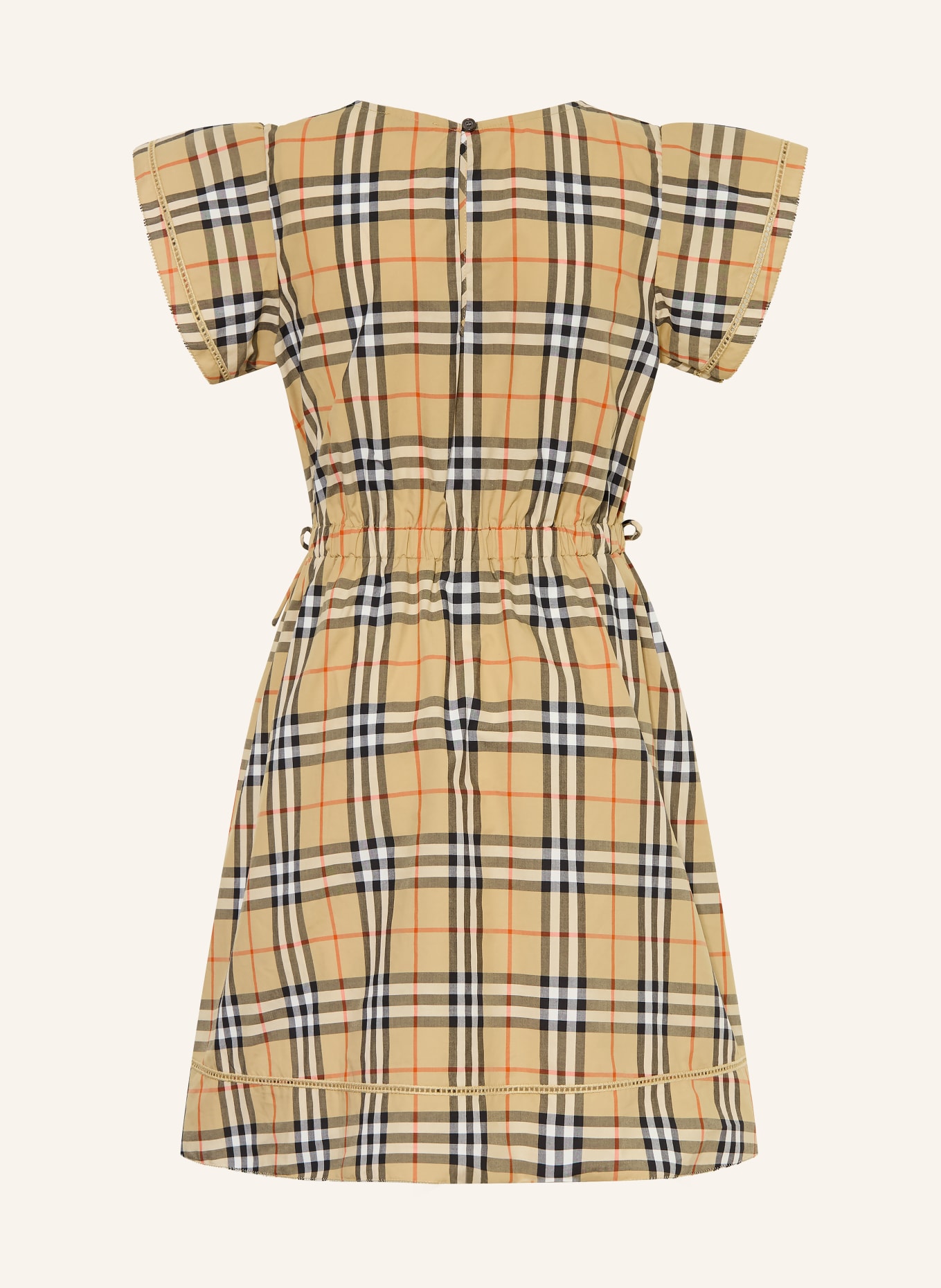 BURBERRY sukienka: JASNOBRĄZOWY / CZERWONY / CZARNY