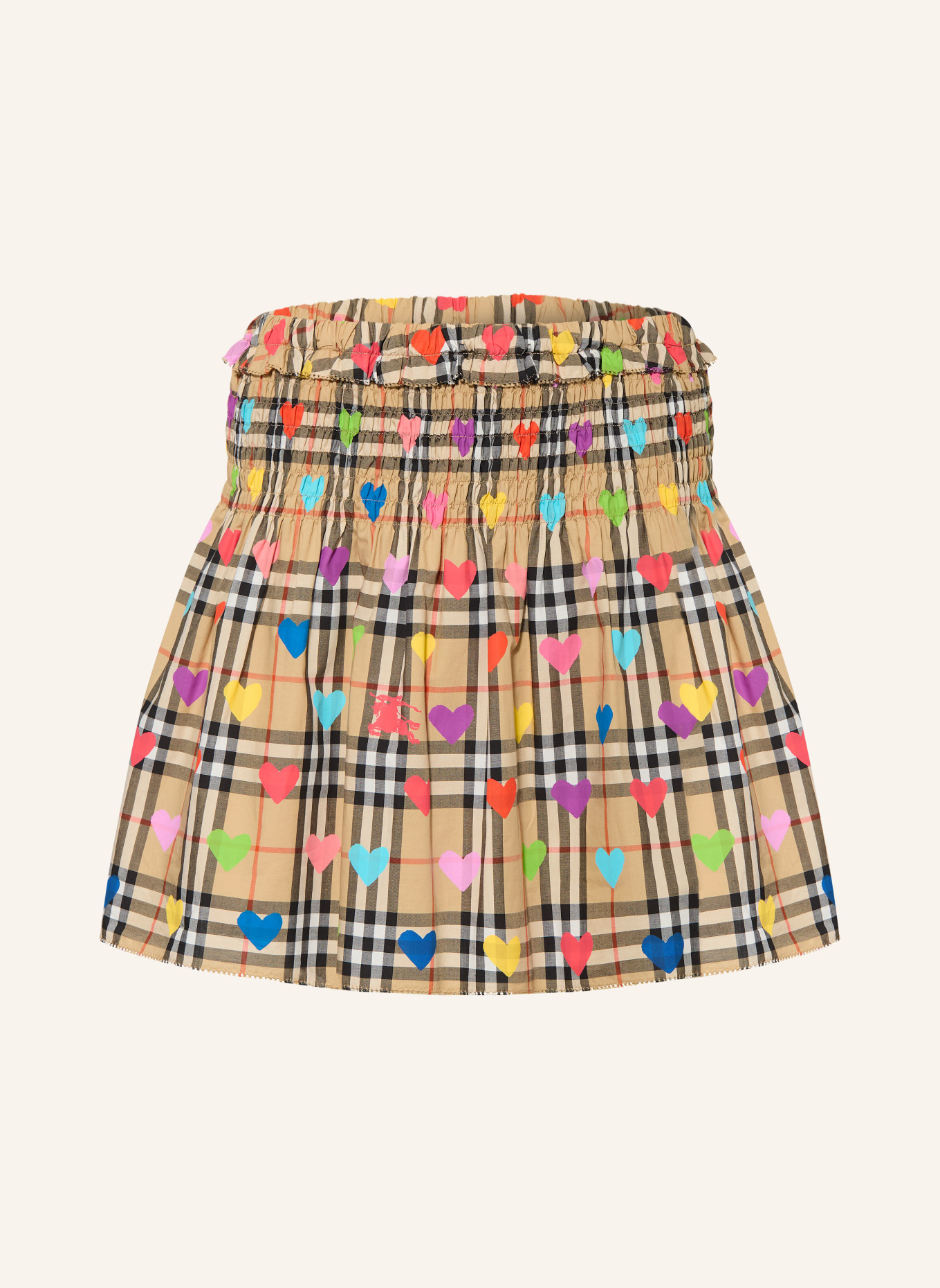 BURBERRY spódnica: CAMELOWY / CZERWONY / BIAŁY