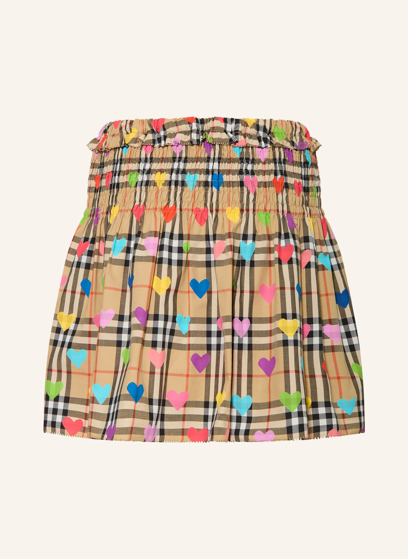 BURBERRY spódnica: CAMELOWY / CZERWONY / BIAŁY