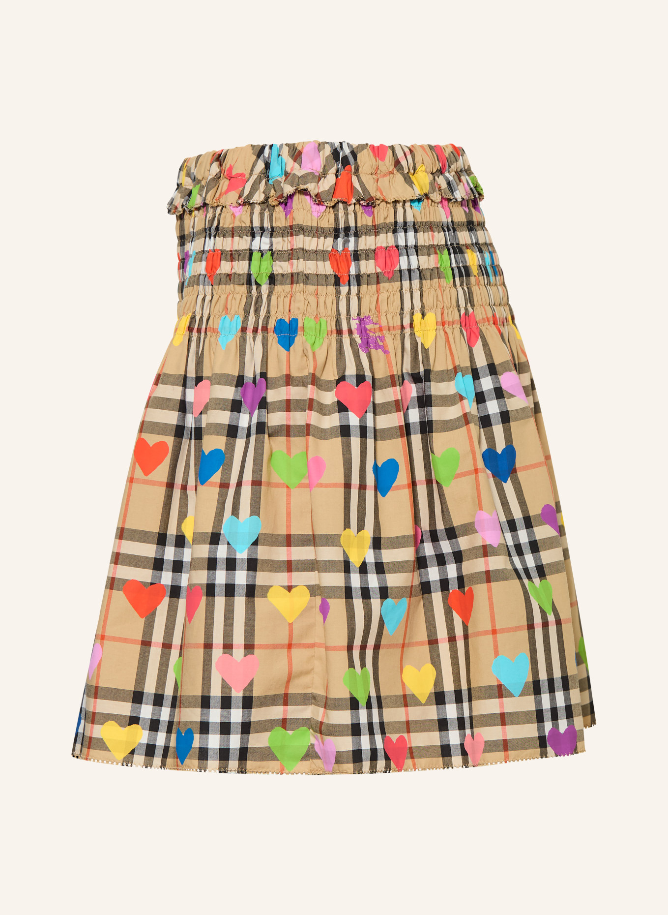 BURBERRY spódnica: CAMELOWY / CZERWONY / BIAŁY