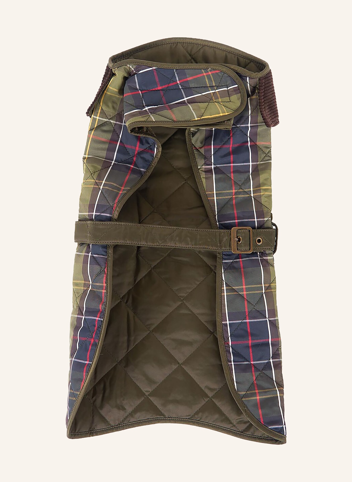 Barbour płaszcz dla psa: CIEMNOBRĄZOWY / CZERWONY / KHAKI