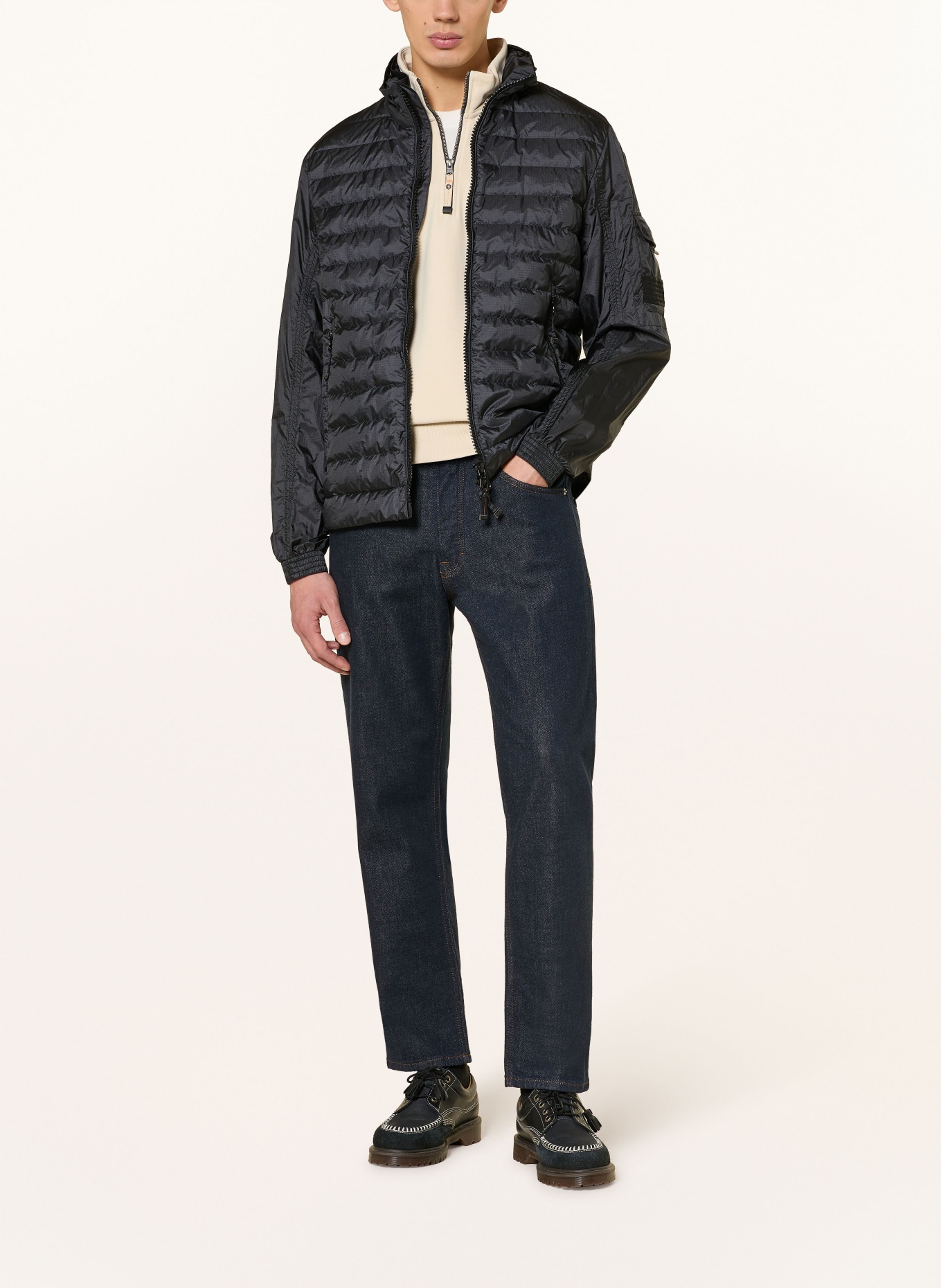 PARAJUMPERS Lehká péřová bunda RIMO: ČERNÁ