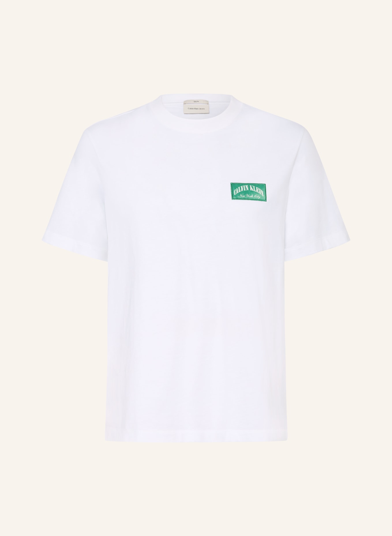 Calvin Klein Jeans T-shirt: WHITE / GREEN