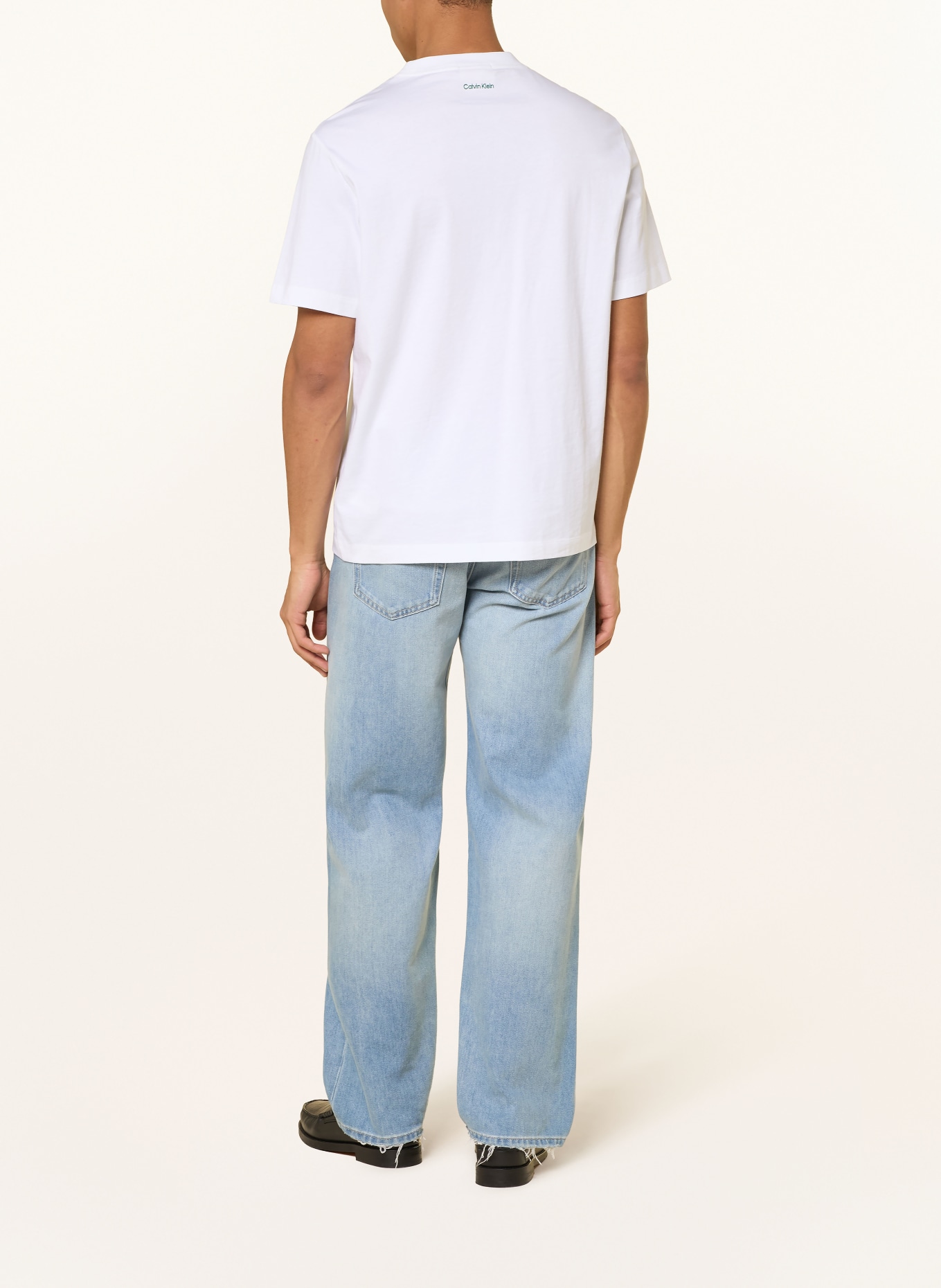 Calvin Klein Jeans T-shirt: WHITE / GREEN