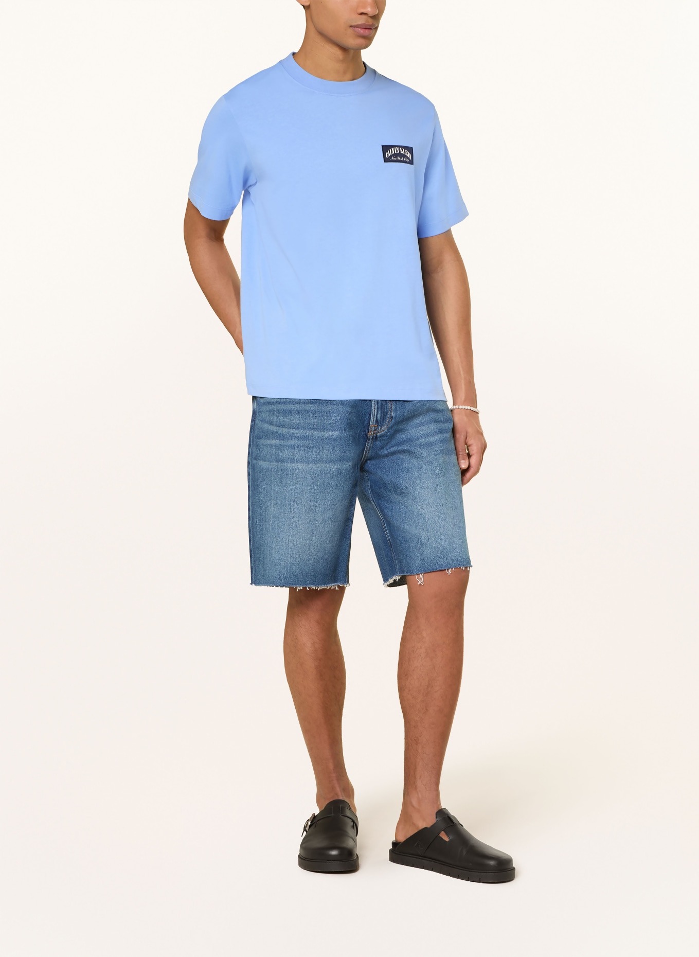 Calvin Klein Jeans koszulka: JASNONIEBIESKI / GRANATOWY