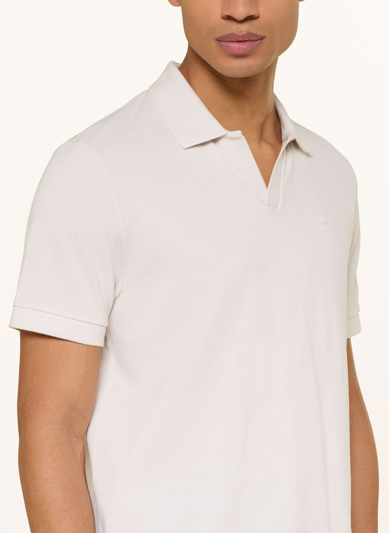 Calvin Klein Jeans Polo piqué coupe classique: ÉCRU