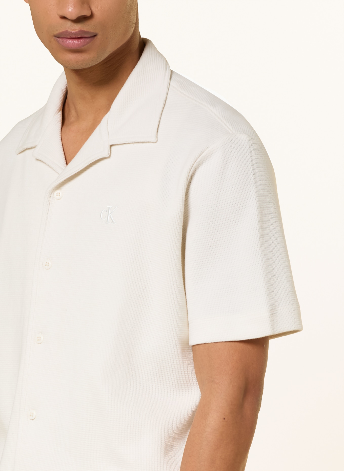 Calvin Klein Jeans Resorthemd Relaxed Fit: CREME