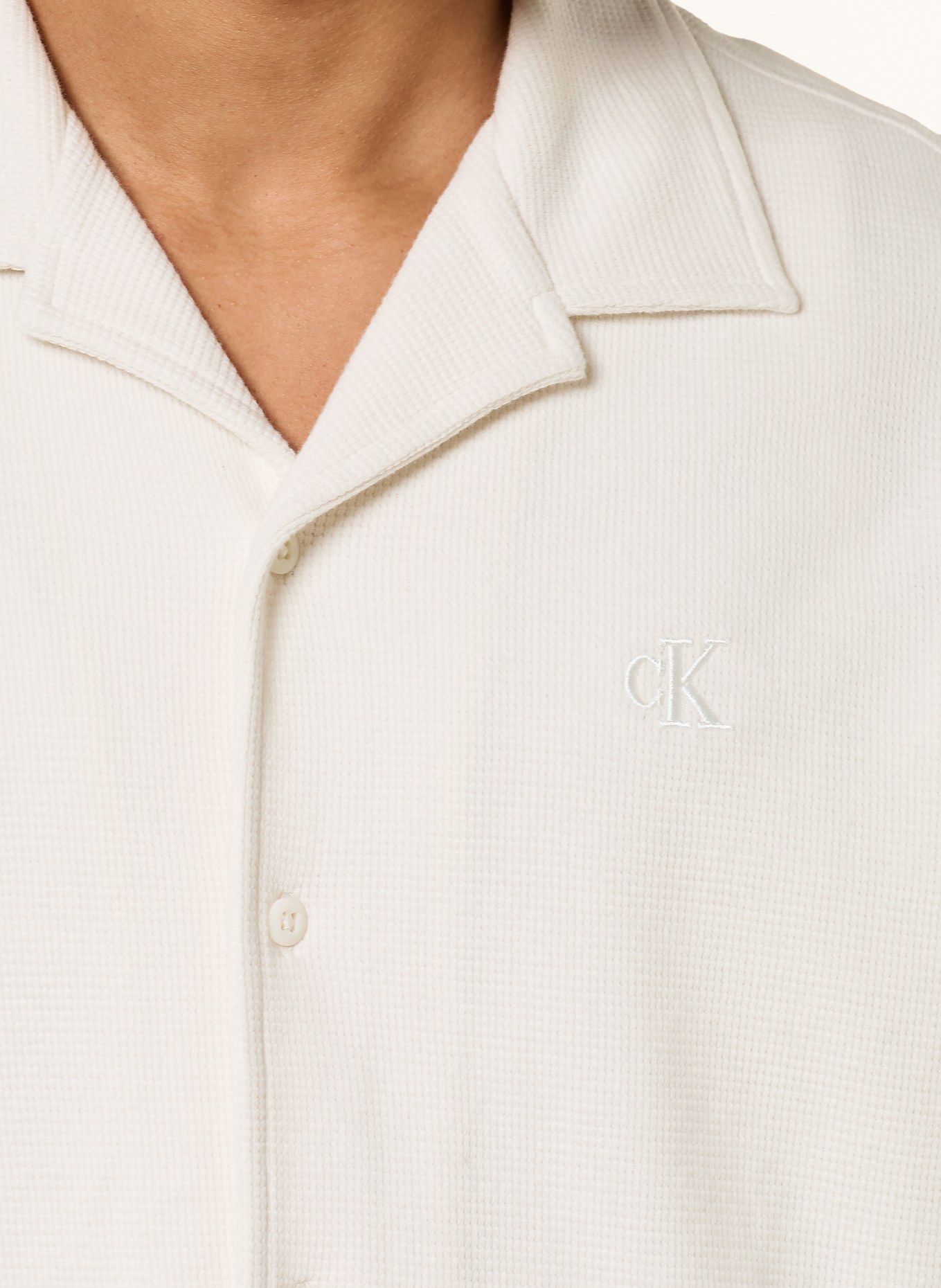 Calvin Klein Jeans Resorthemd Relaxed Fit: CREME
