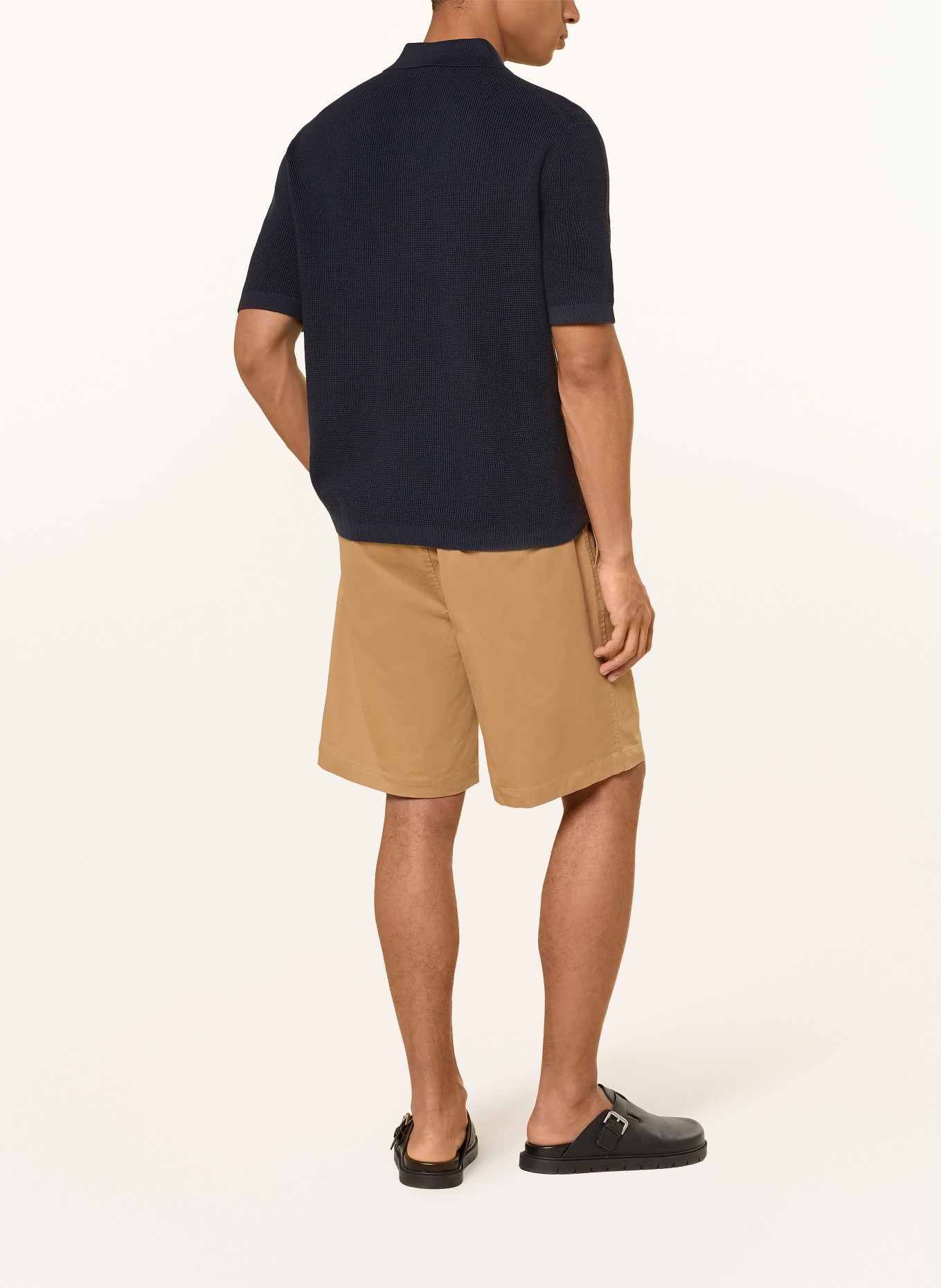 Calvin Klein Jeans Strick-Poloshirt: DUNKELBLAU