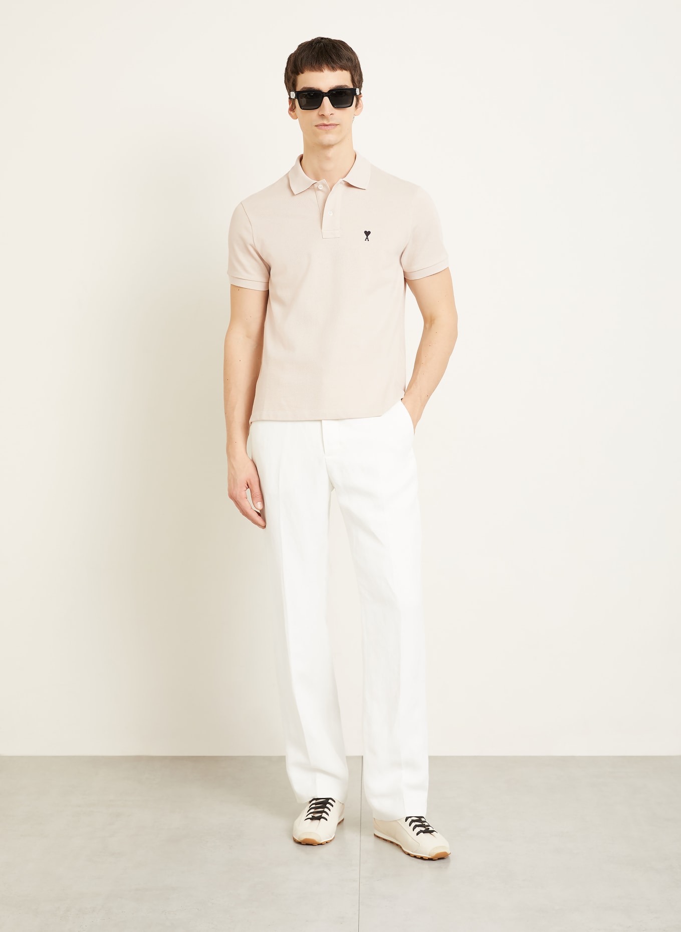 AMI PARIS Piqué-Poloshirt: BEIGE