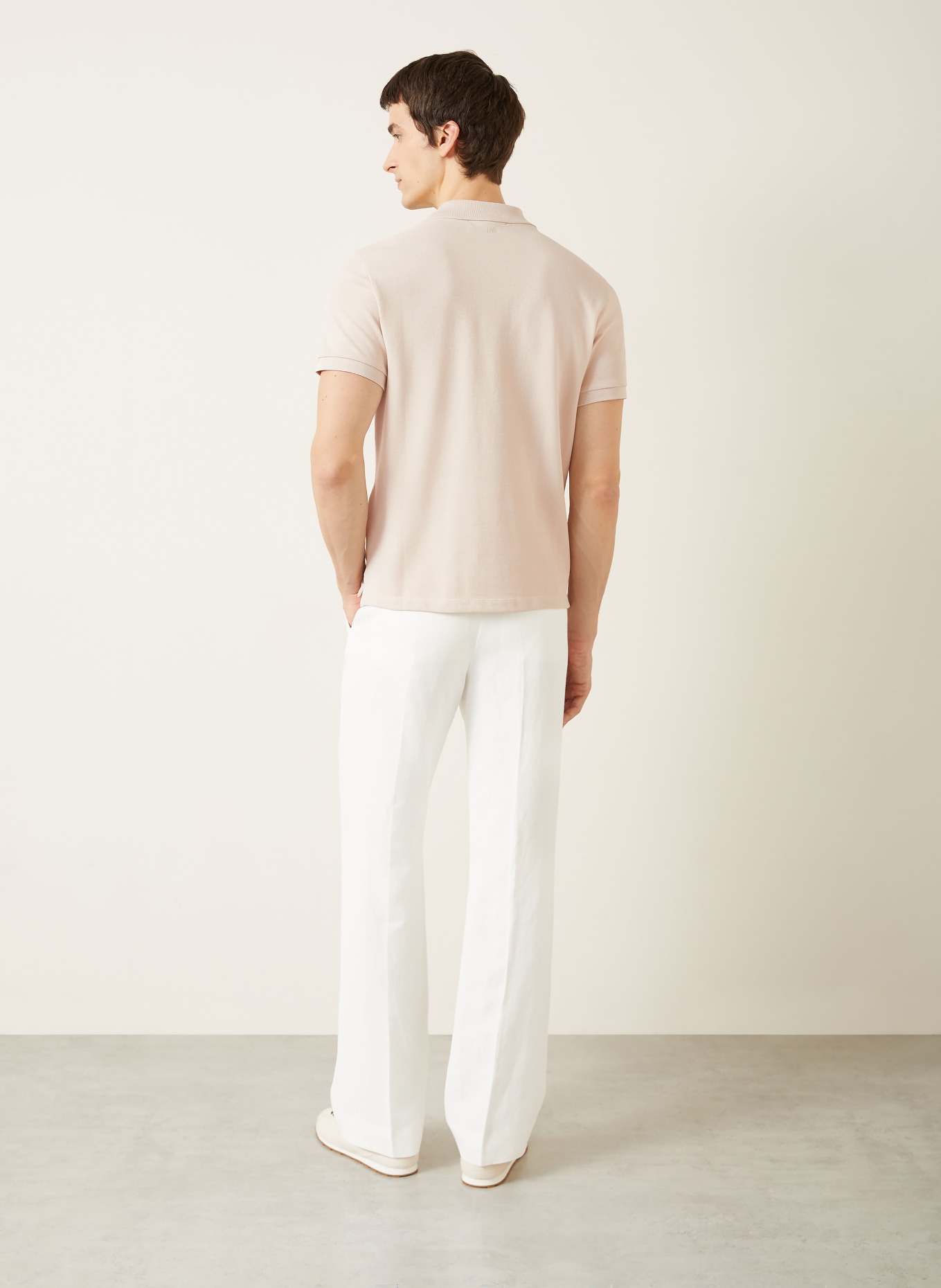 AMI PARIS Piqué-Poloshirt: BEIGE