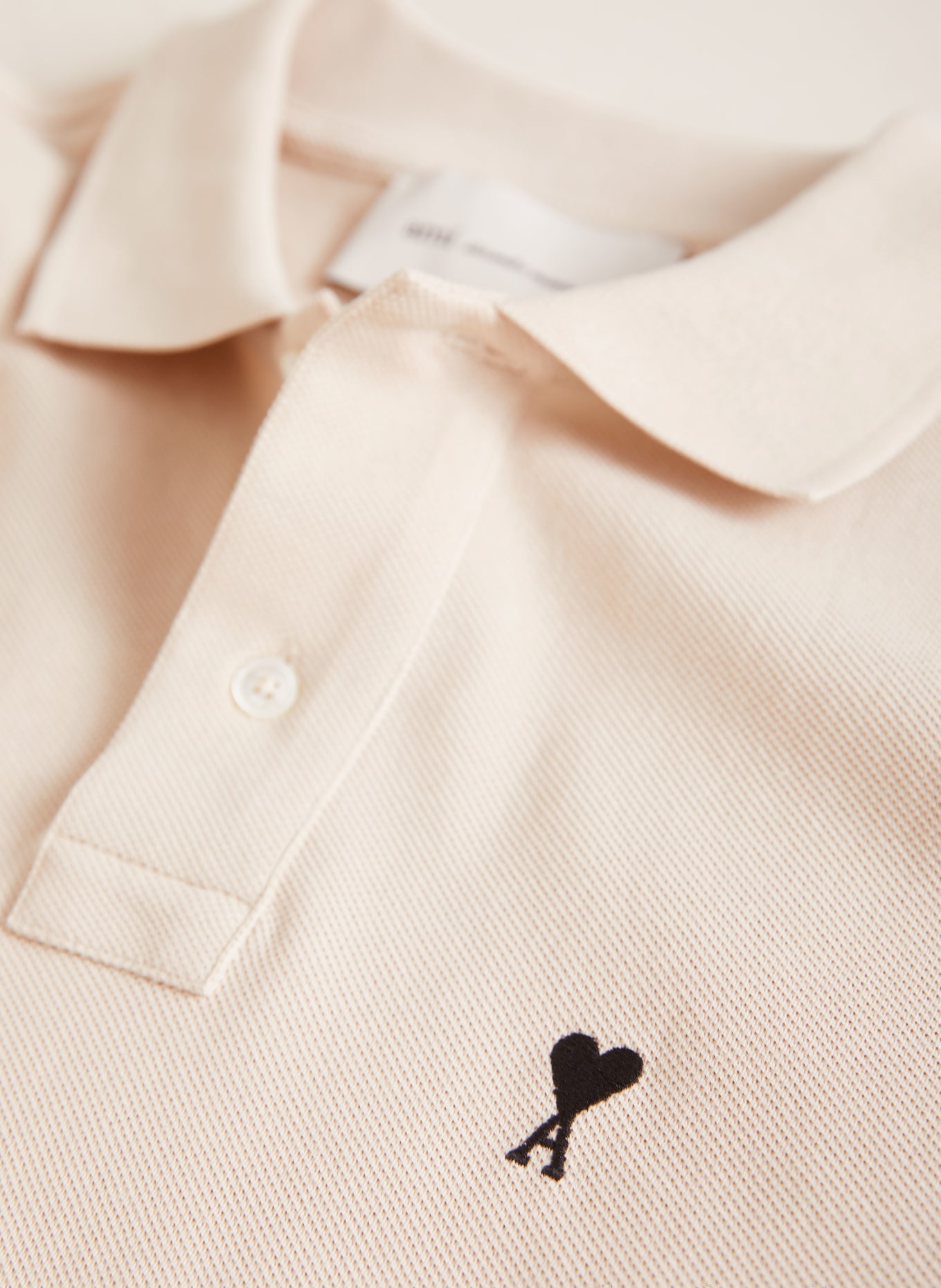 AMI PARIS Piqué-Poloshirt: BEIGE