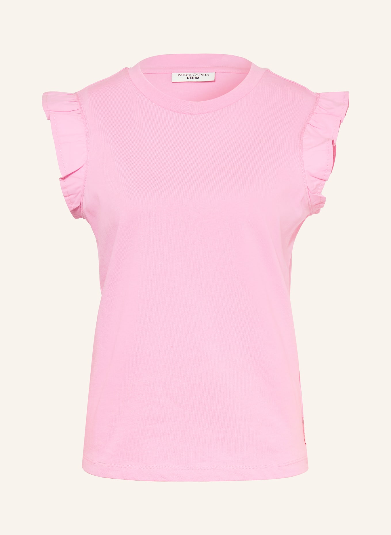 Marc O'Polo DENIM Top mit Rüschen: ROSA