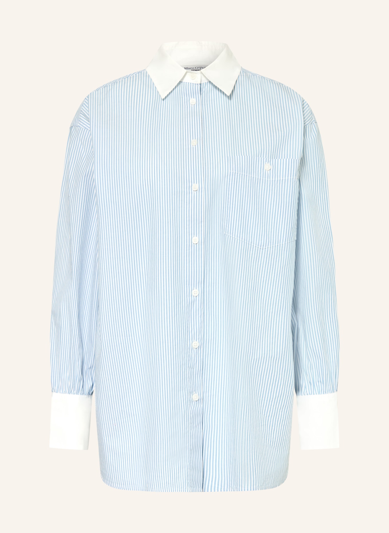 Marc O'Polo DENIM košile: TMAVĚ MODRÁ / BÍLÁ