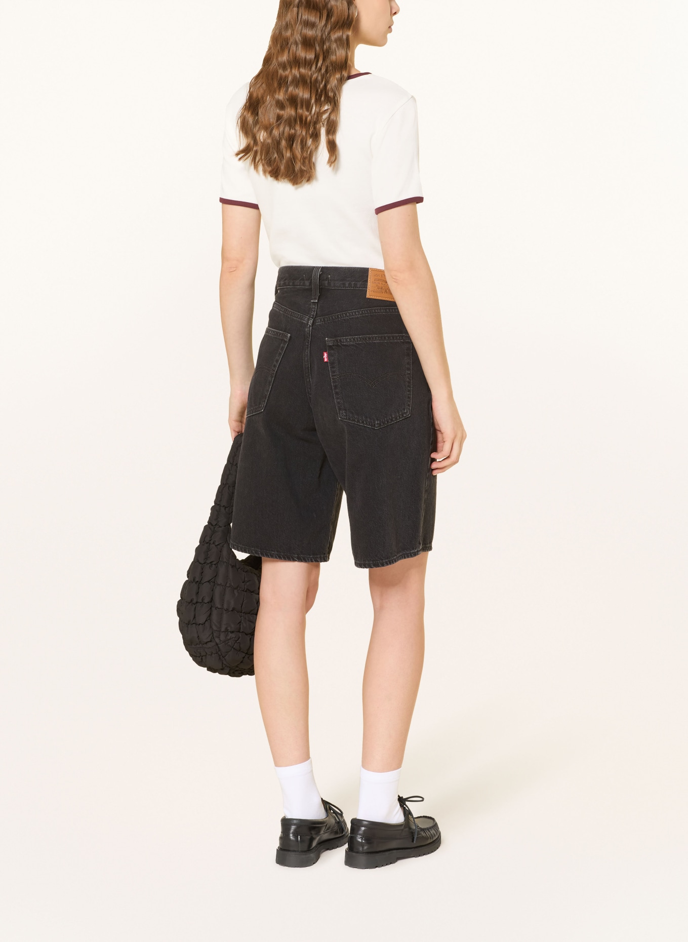 Marc O'Polo DENIM T-Shirt: ECRU / DUNKELROT