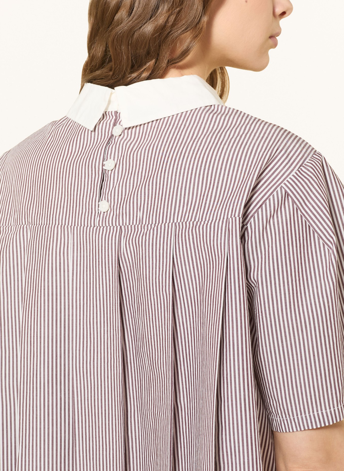 Marc O'Polo DENIM Blusenshirt: BRAUN / WEISS