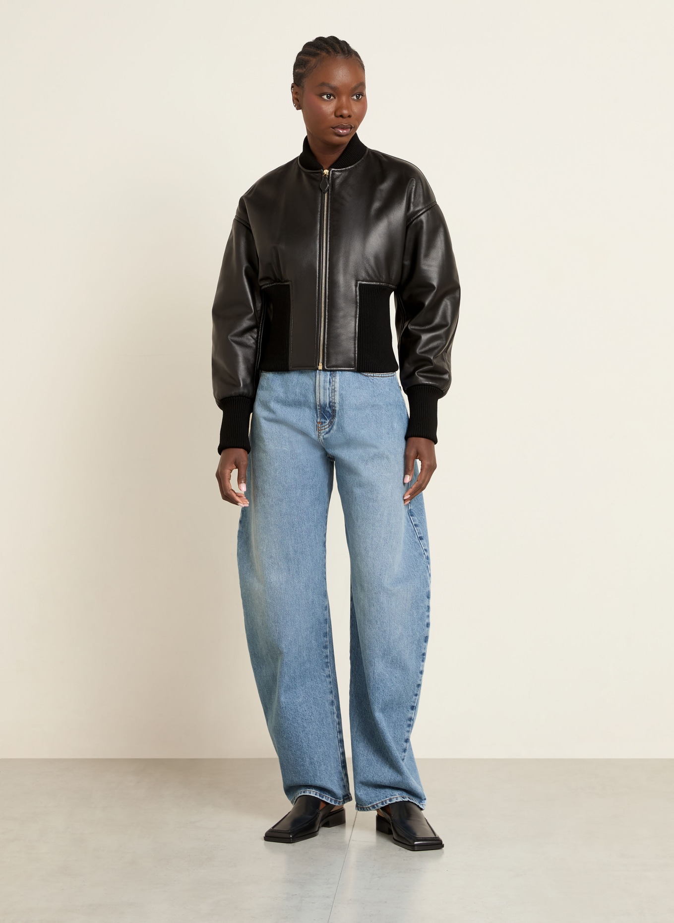 ALAÏA Leren jas: ZWART