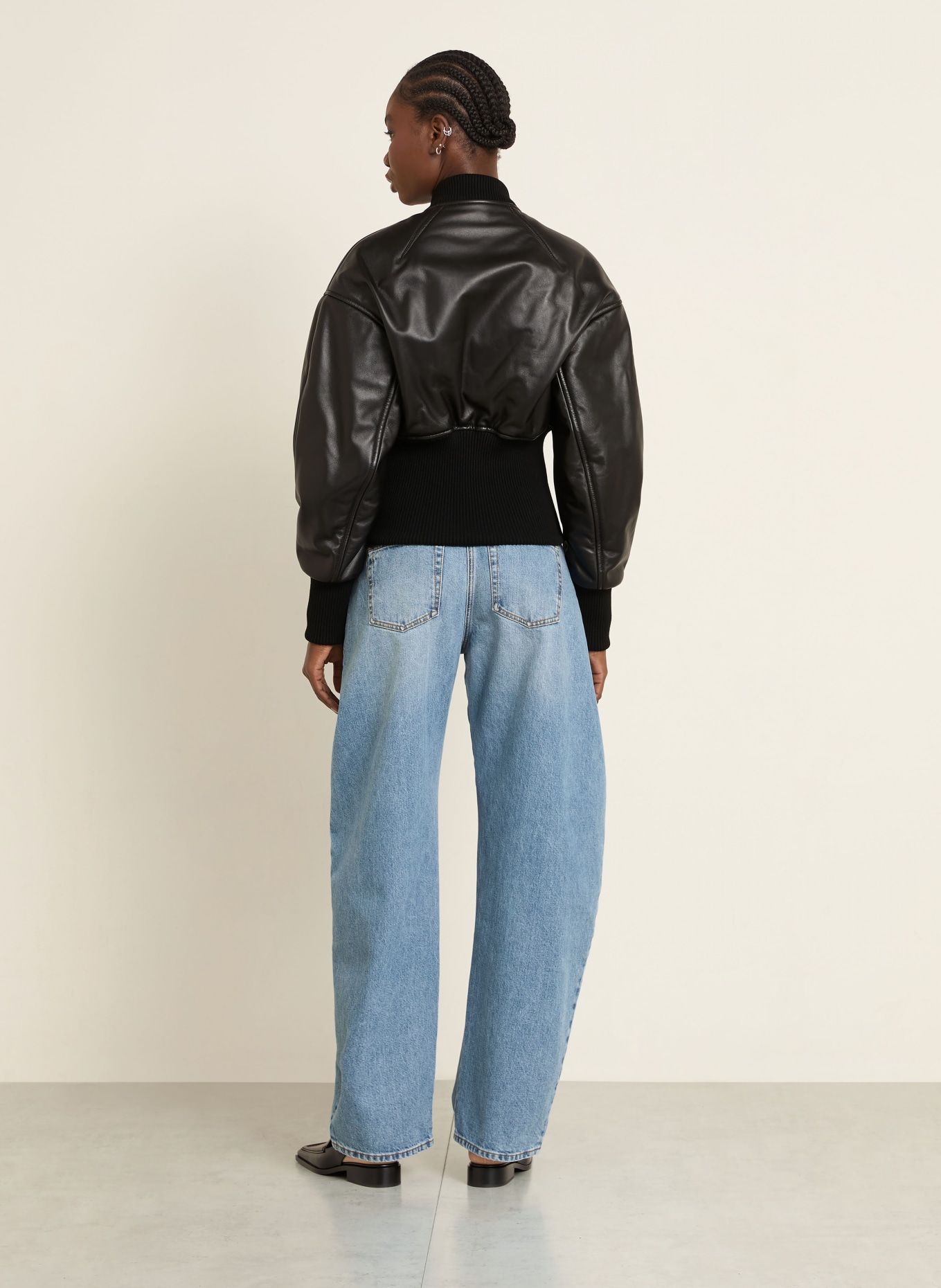 ALAÏA Leren jas: ZWART