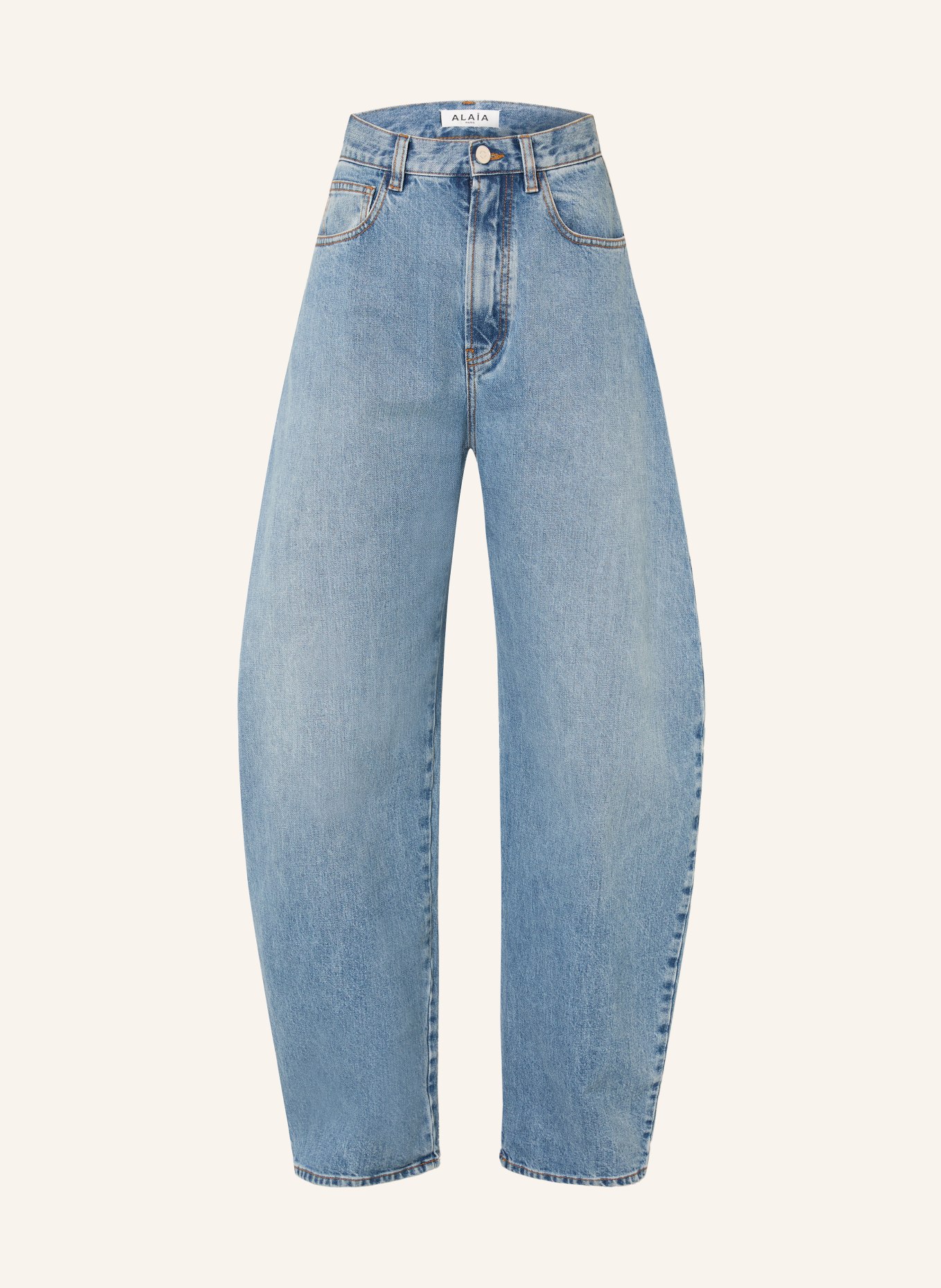 ALAÏA Barrel Jeans: A21 CLOUDY BLUE