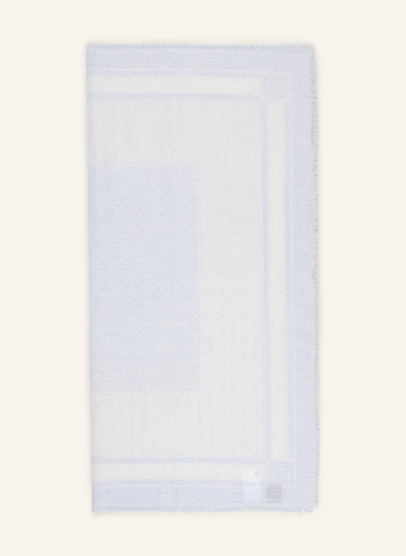 BOSS Tissu JINNAH avec lin: BLEU GRIS / ÉCRU